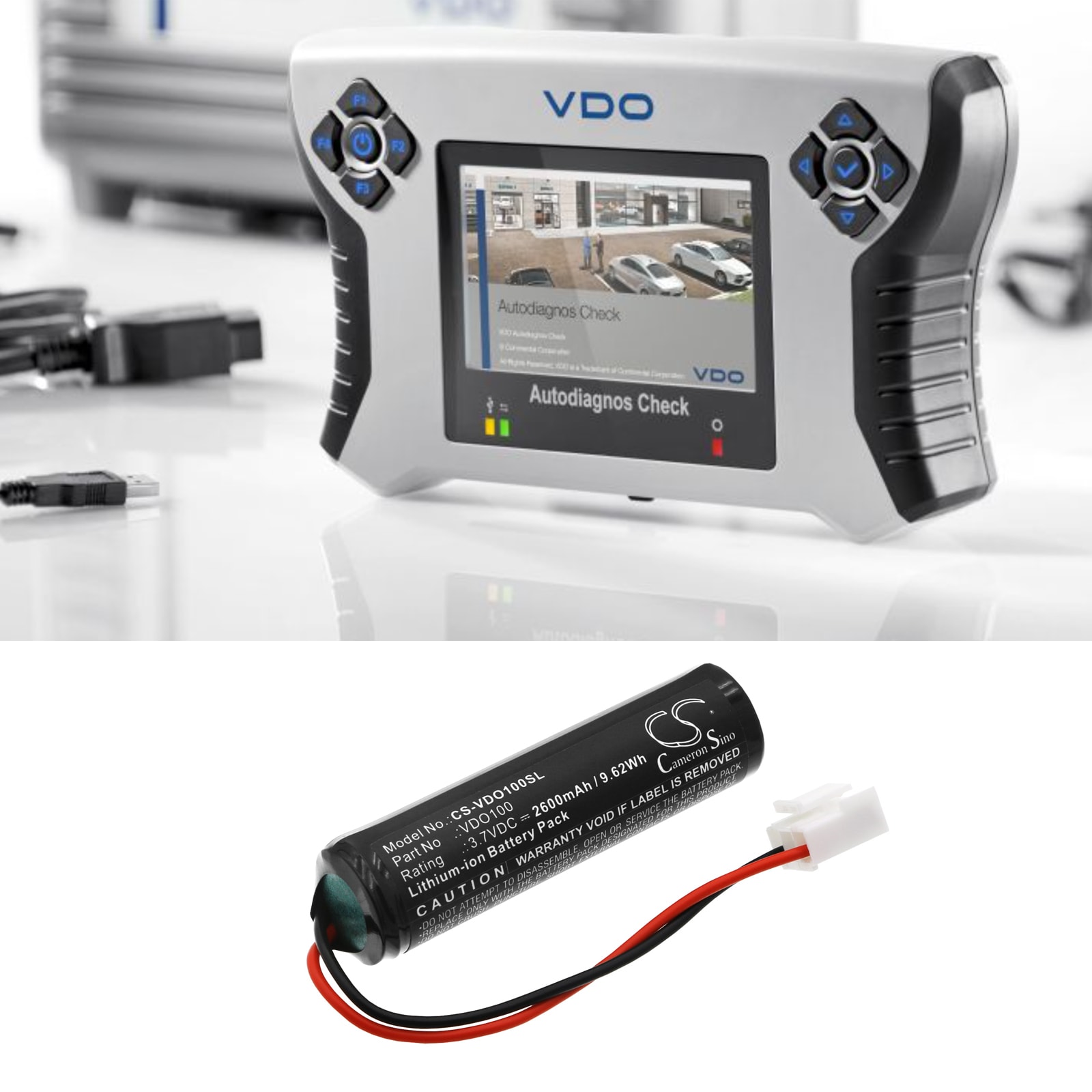 Batteri till Diagnostisk scanner för VDO Autodiagnos Check Plug & Play Service Tool