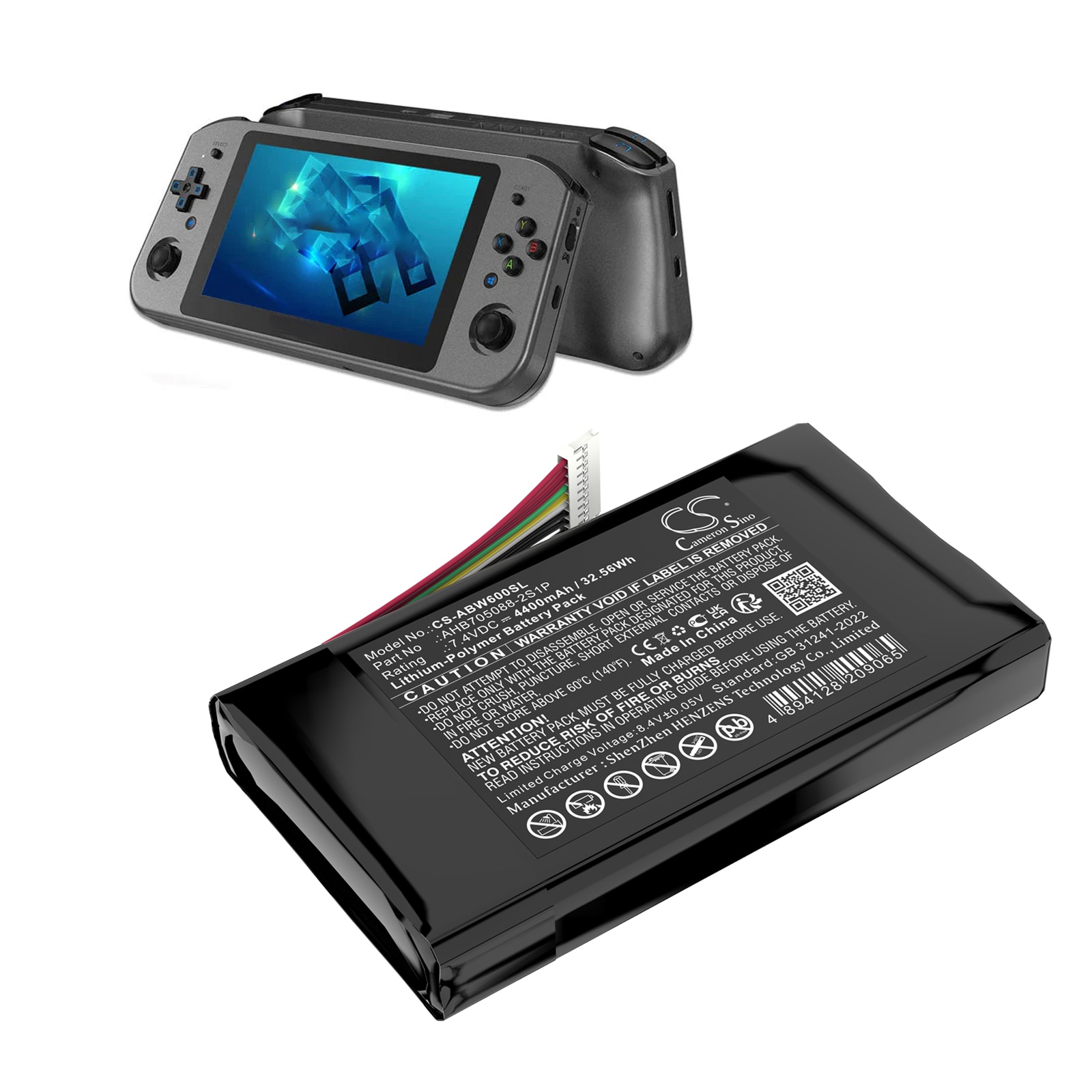 Batteri till Spelkonsol för Anbernic Win600 3020E 3050E 5.94" Mini Handheld Game PC
