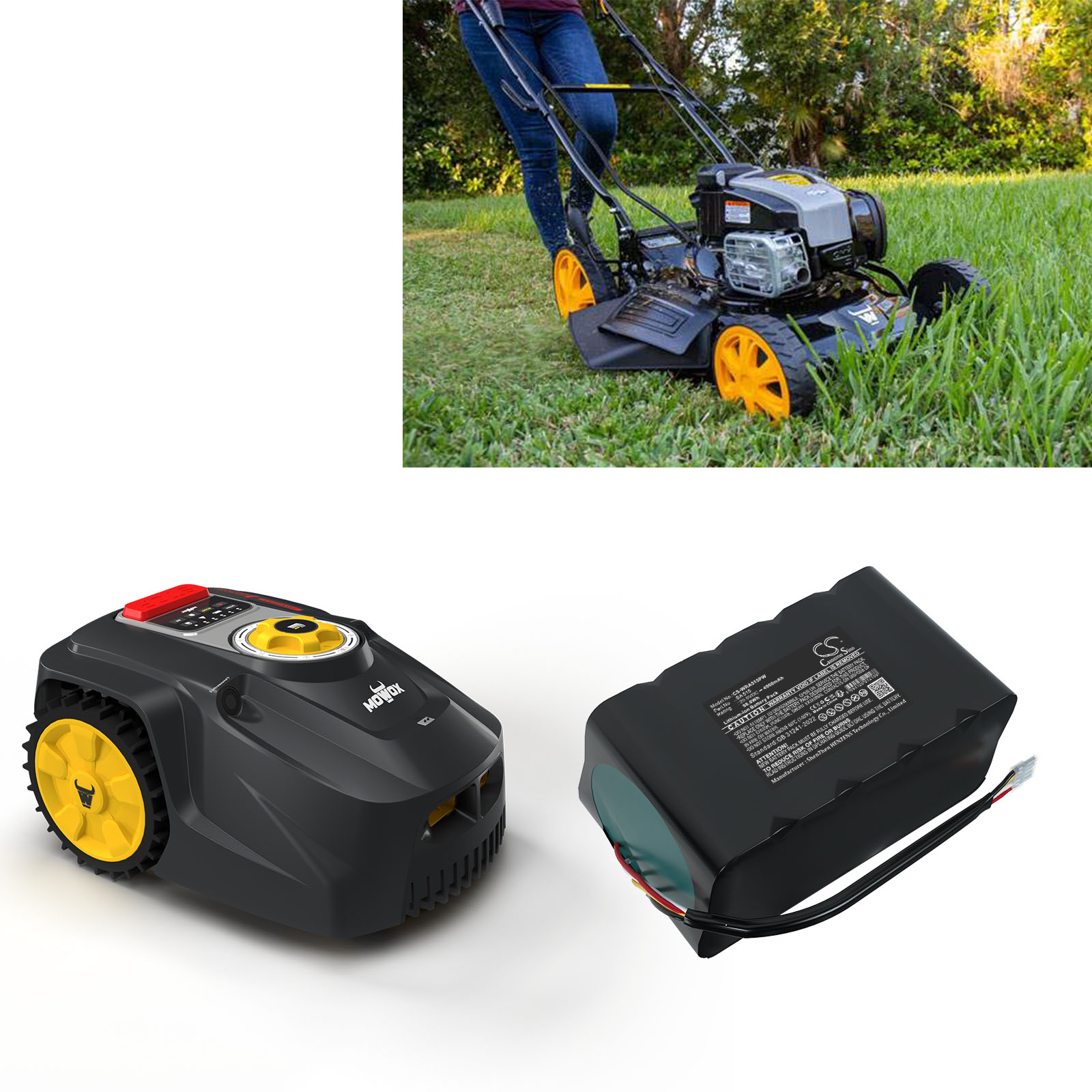 Batteri till Gräsklippare för Mowox RM 1000 WIU-SN, Silaro Robotic, RM 500 WiU-SN m.fl.