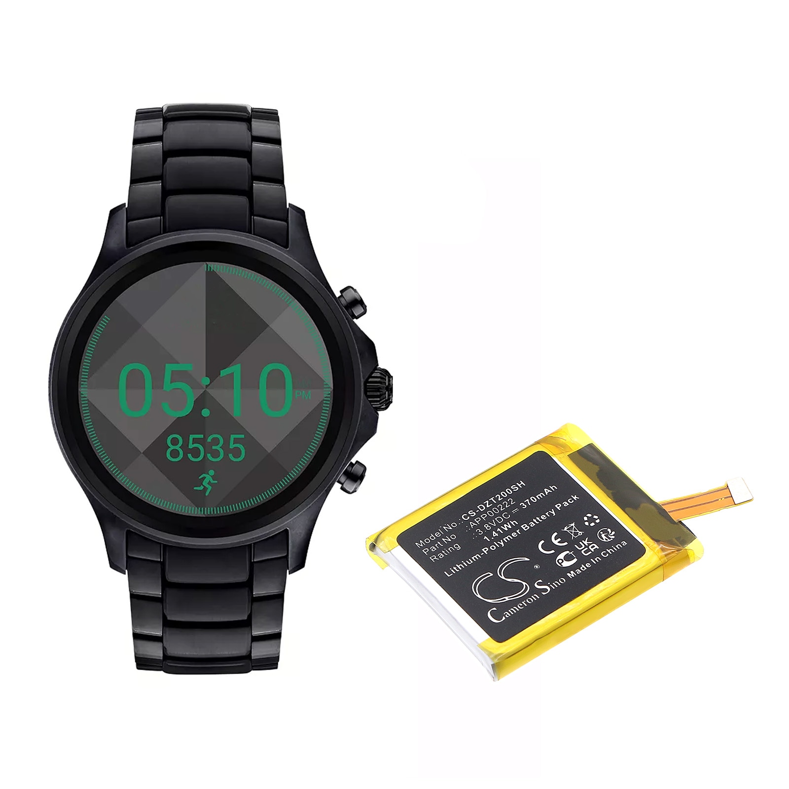 Batteri till Smart klocka för Fossil Q Explorist Gen3 Armani ART5004
