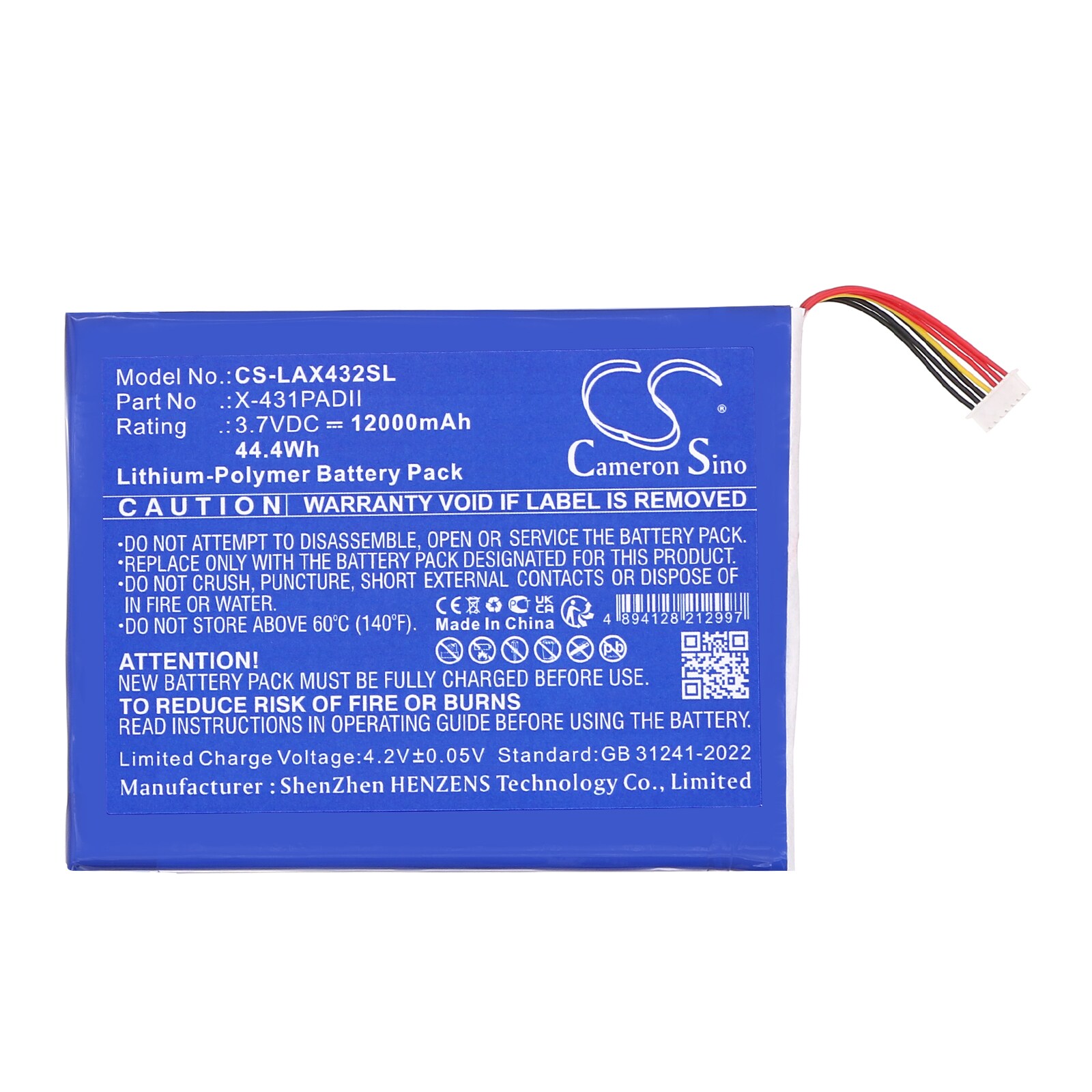 Batteri till Diagnostisk scanner för Launch Diagnostic Scanner X431 Pad 2