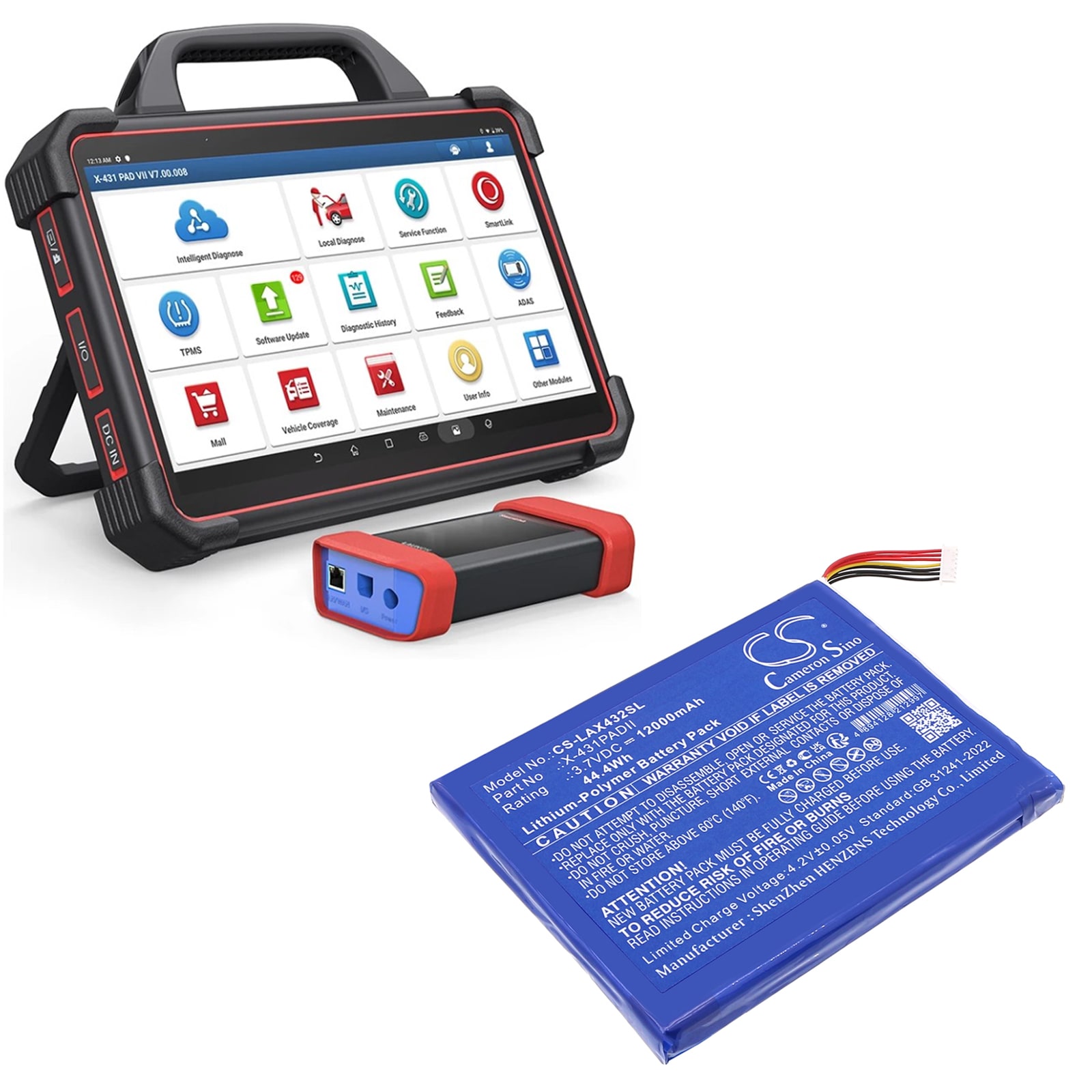Batteri till Diagnostisk scanner för Launch Diagnostic Scanner X431 Pad 2