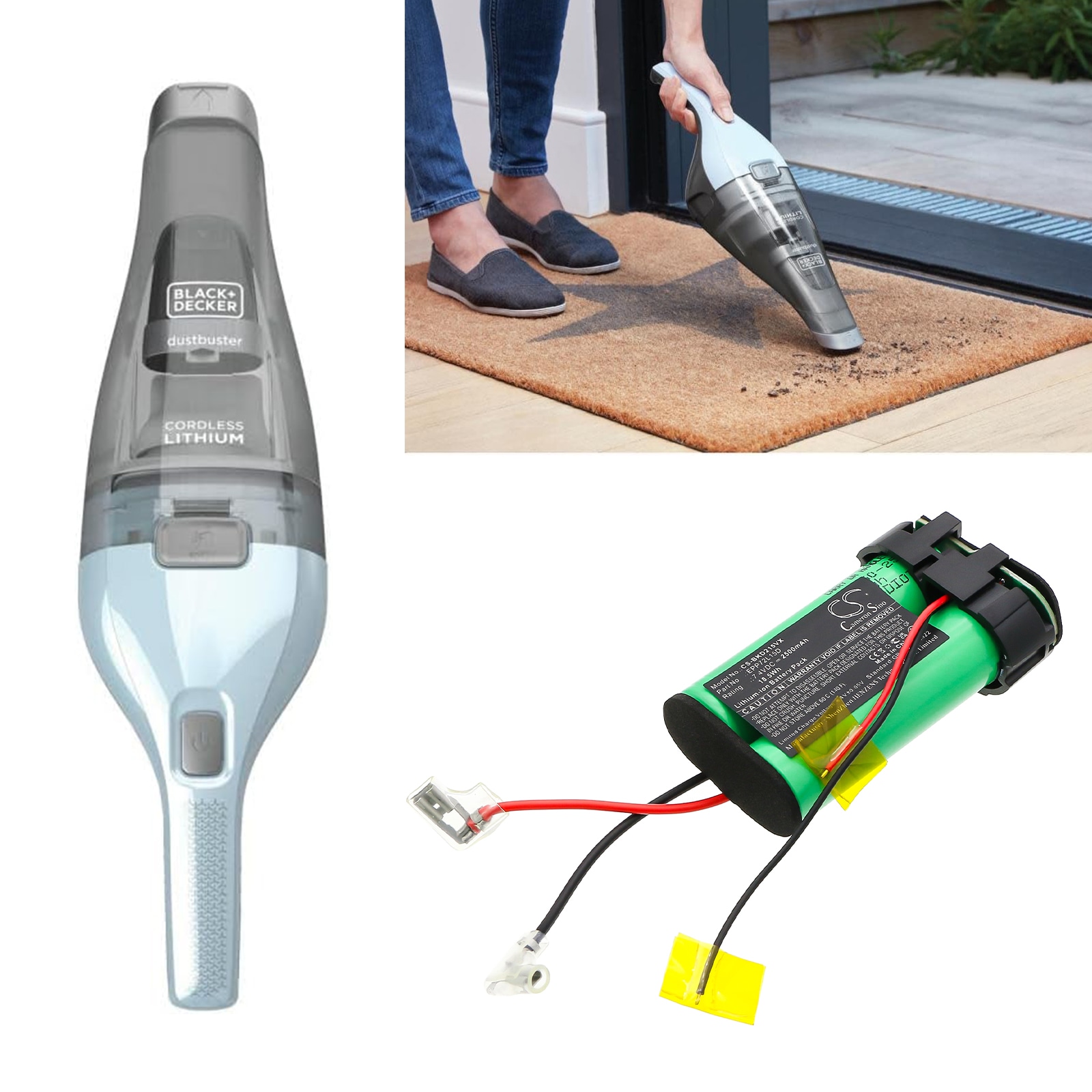 Batteri till Vakuum för Black+Decker HNV215B, HNV215B12