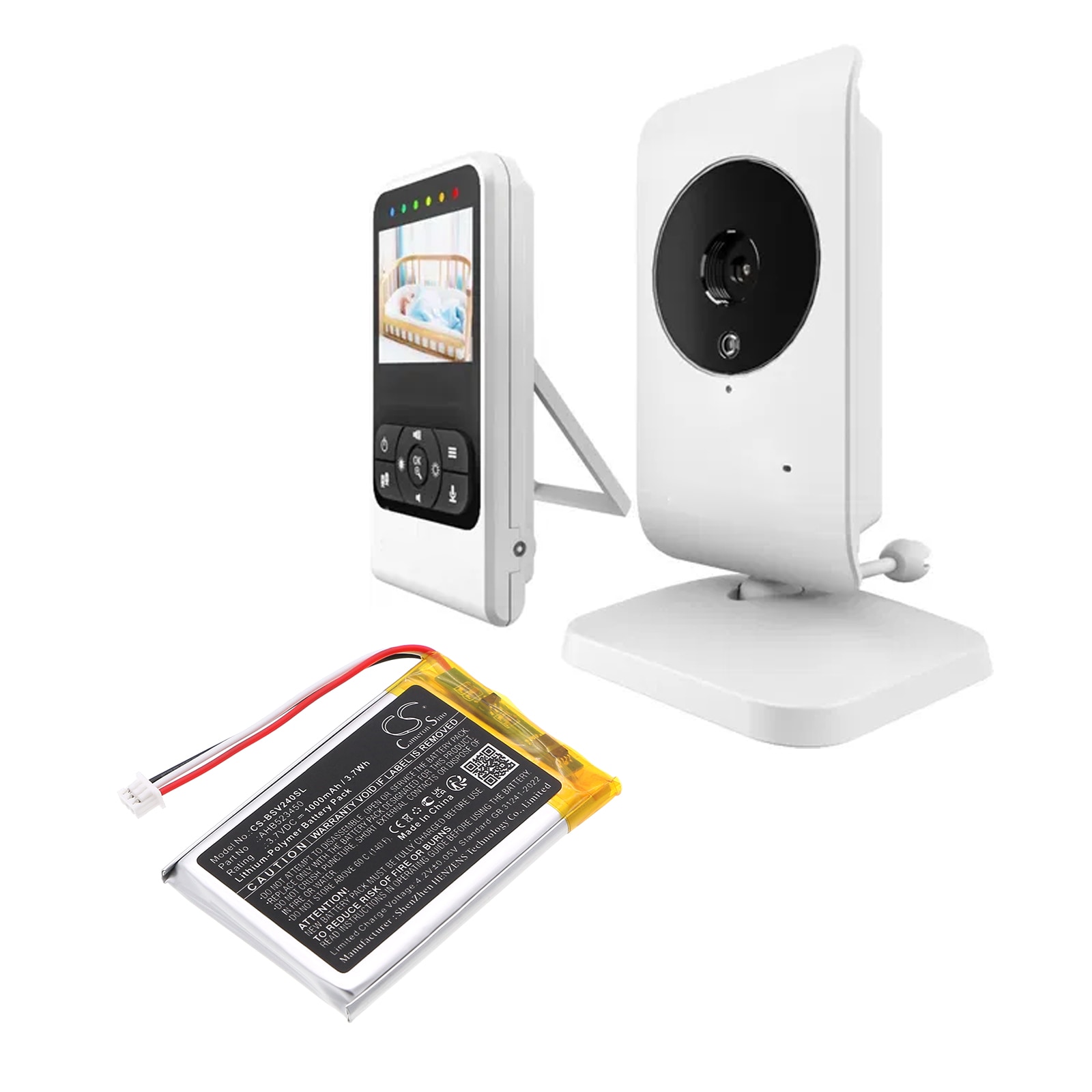 Batteri till BabyPhone för Babysense V24R Video Baby Monitor