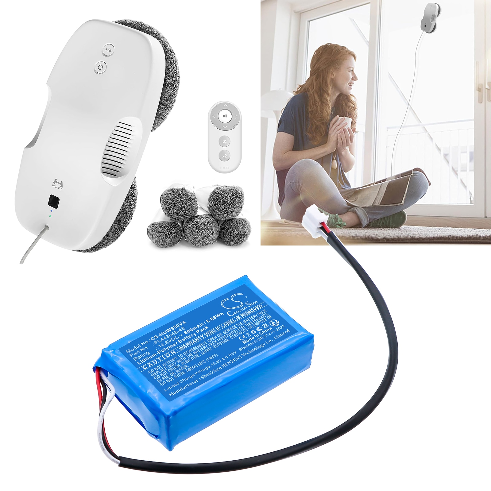 Batteri till Vakuum för HUTT DDC55, G104, W55 m.fl.