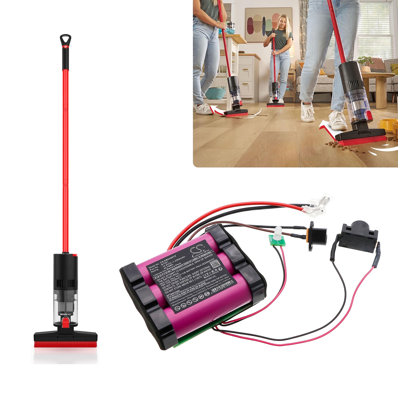 Batteri till Vakuum för Dirt Devil BD45000