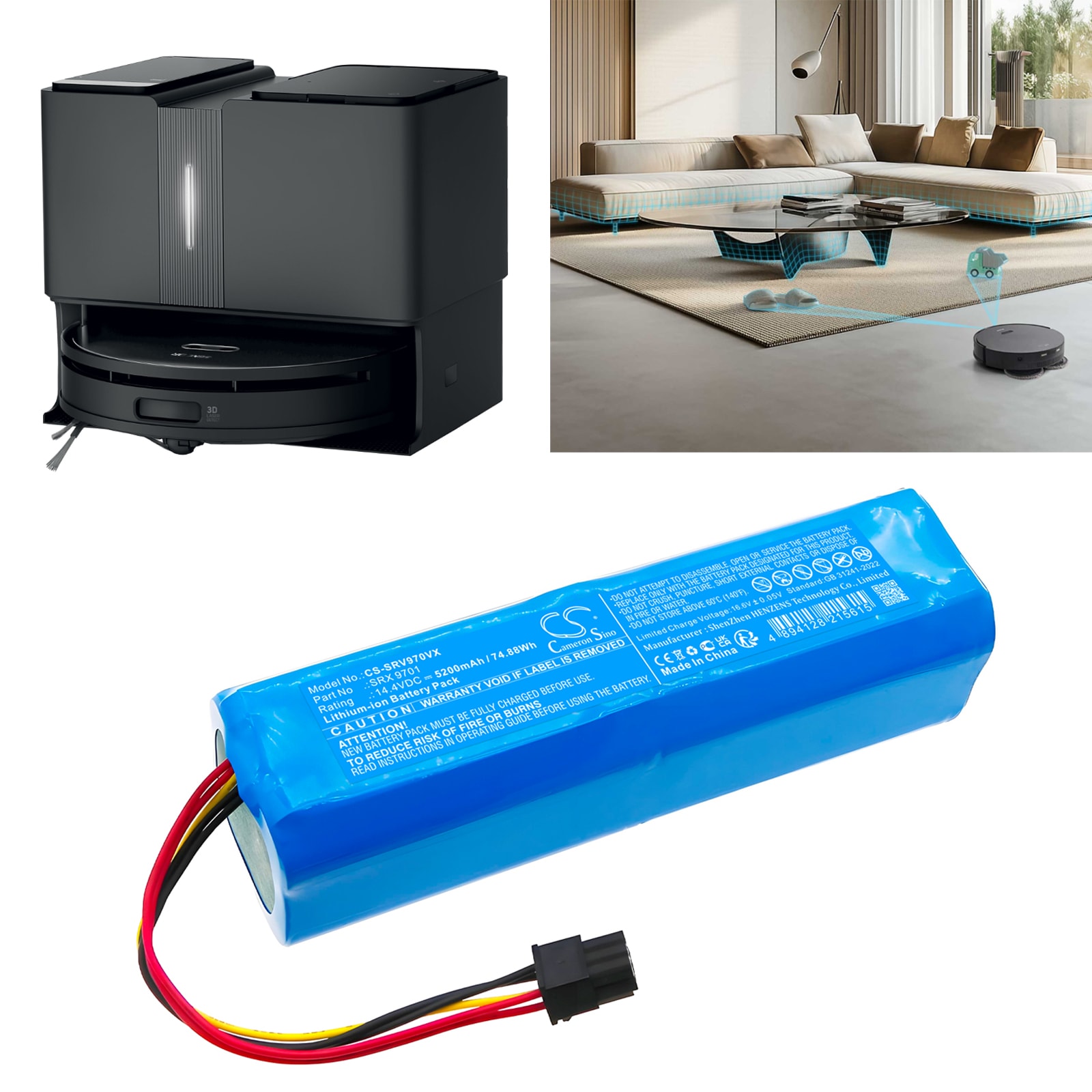 Batteri till Vakuum för Sencor SRV 9790BK
