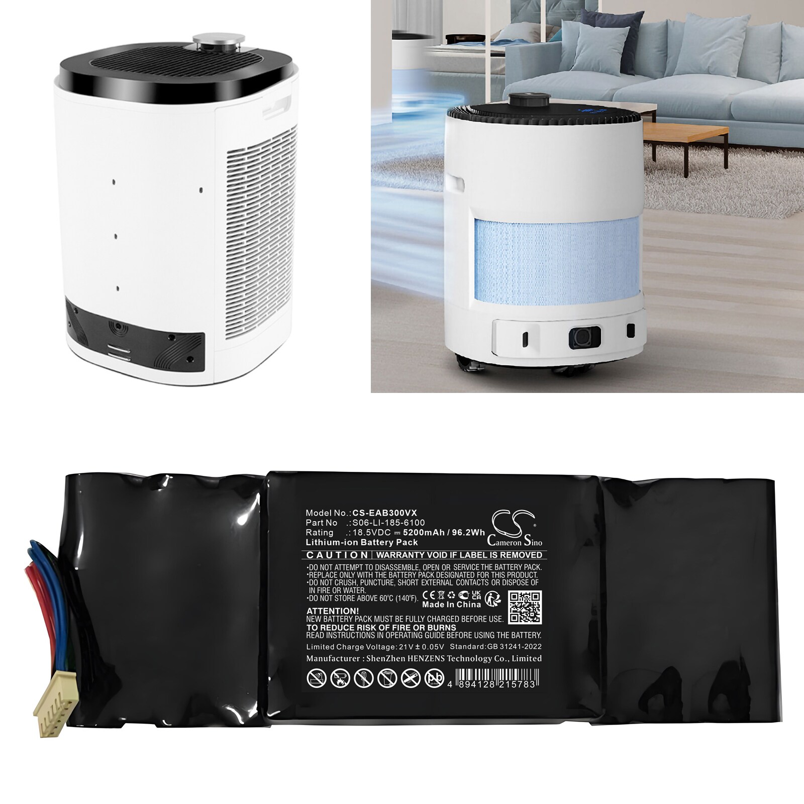 Batteri till Vakuum för Ecovacs Airbot AA30