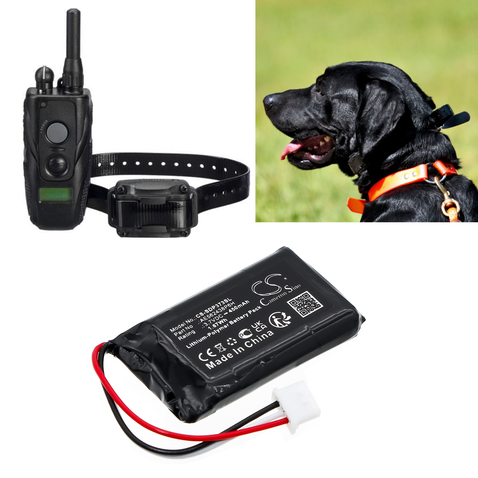 Batteri till Hundhalsband för Dogtra Transmitter 280C, Transmitter IQ