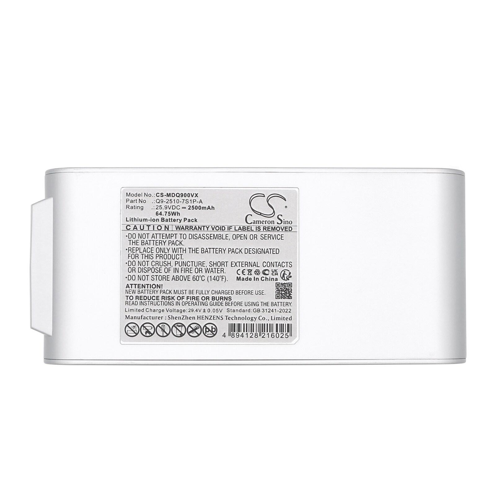 Batteri till Vakuum för Midea Q9 Station