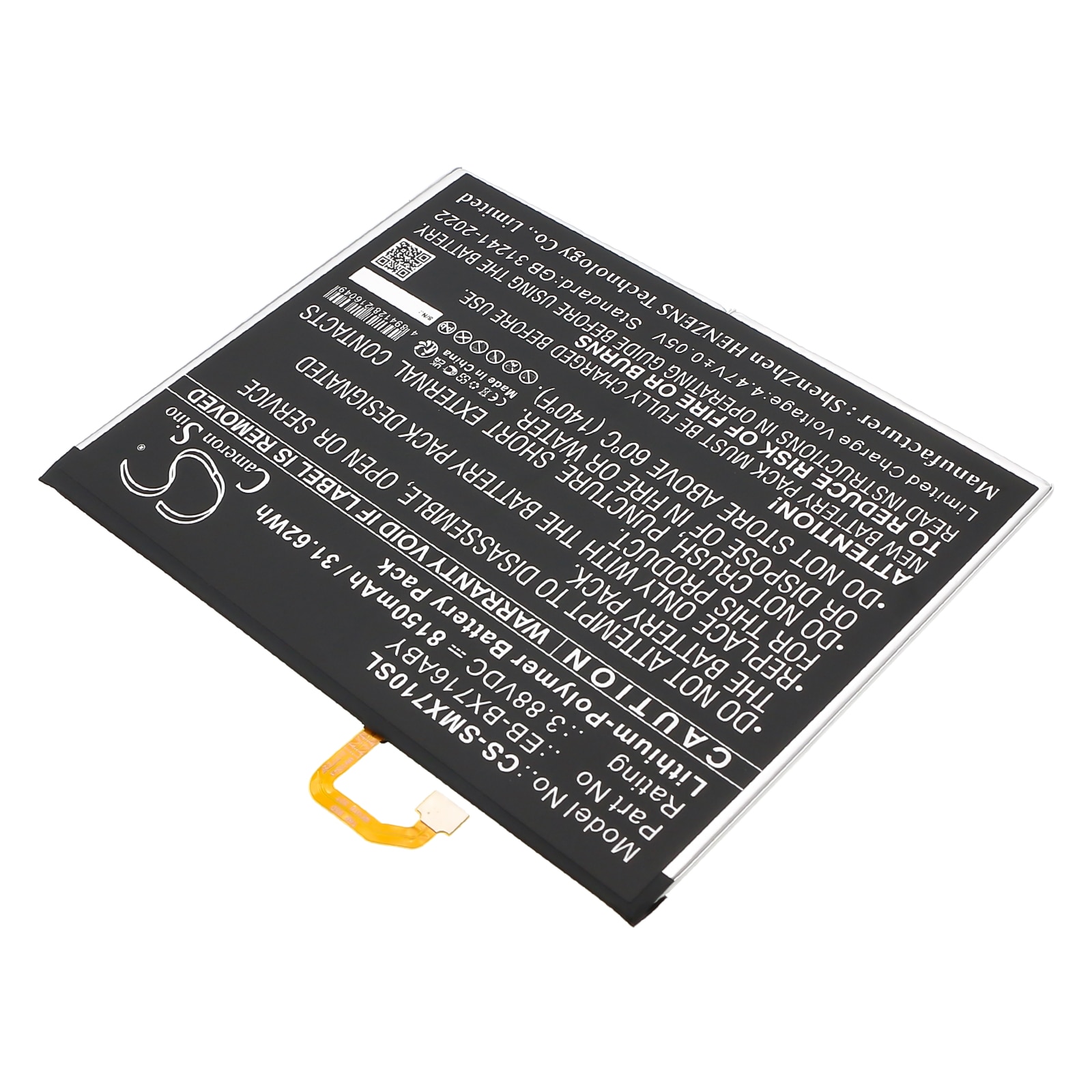 Batteri till Tablett för Samsung Galaxy Tab S9, SM-X710, SM-X710N m.fl.