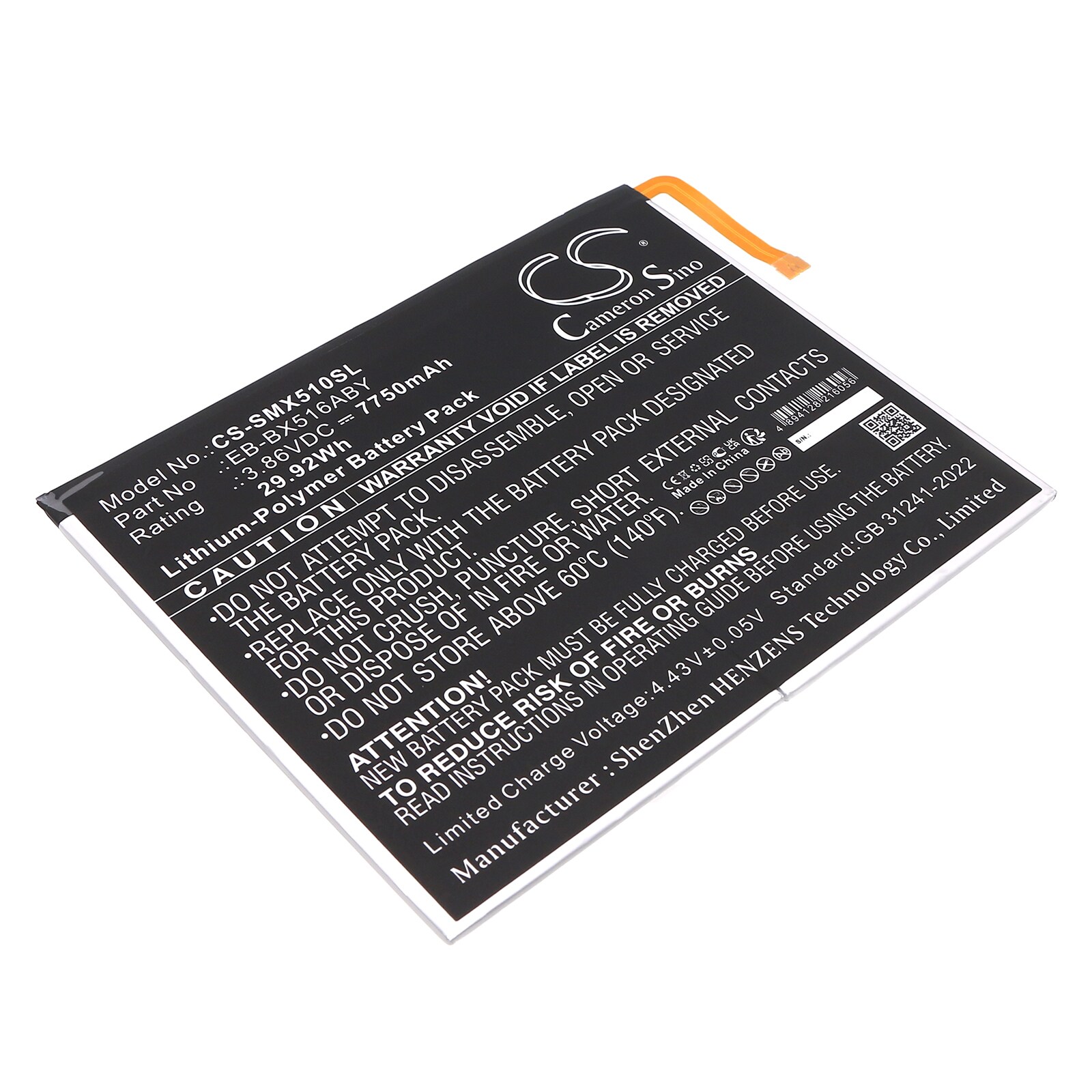 Batteri till Tablett för Samsung Galaxy Tab S9 FE, SM-X510, SM-X510N m.fl.