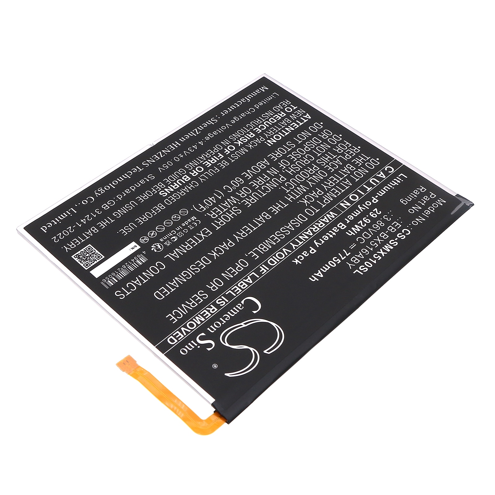 Batteri till Tablett för Samsung Galaxy Tab S9 FE, SM-X510, SM-X510N m.fl.