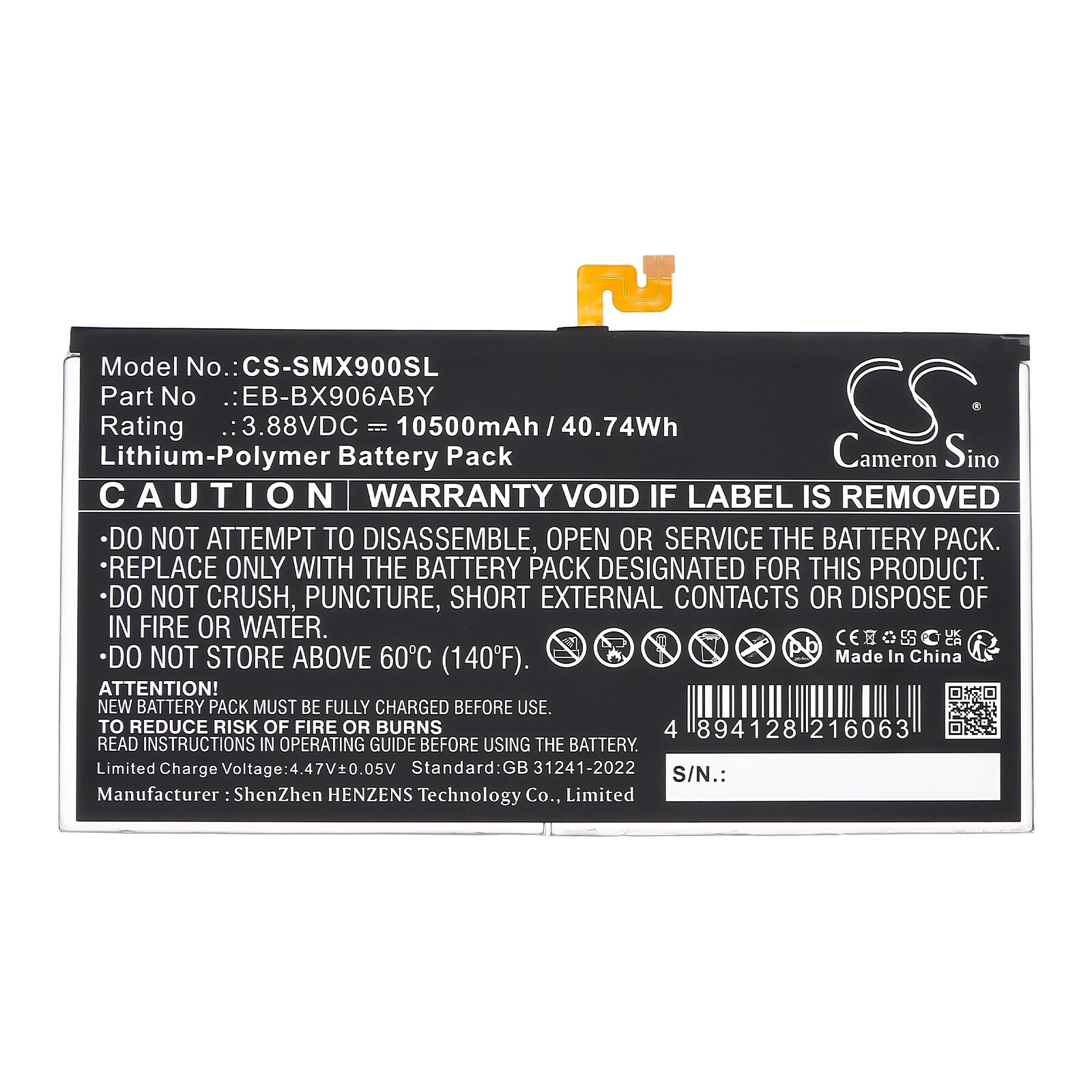 Batteri till Tablett för Samsung Galaxy Tab S8 Ultra, SM-X900, SM-X906 m.fl.