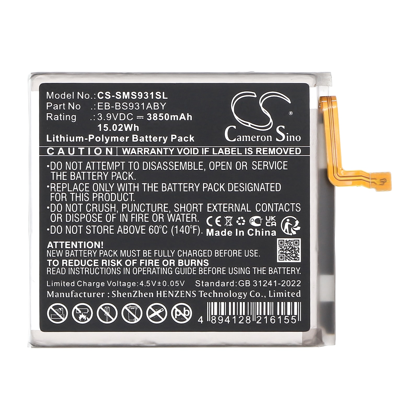 Batteri till SmartPhone, Mobil för Samsung Galaxy S25 5G, SM-S9310, SM-S931B m.fl.