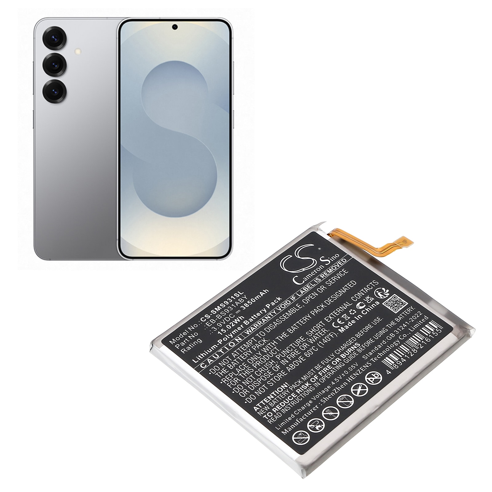 Batteri till SmartPhone, Mobil för Samsung Galaxy S25 5G, SM-S9310, SM-S931B m.fl.