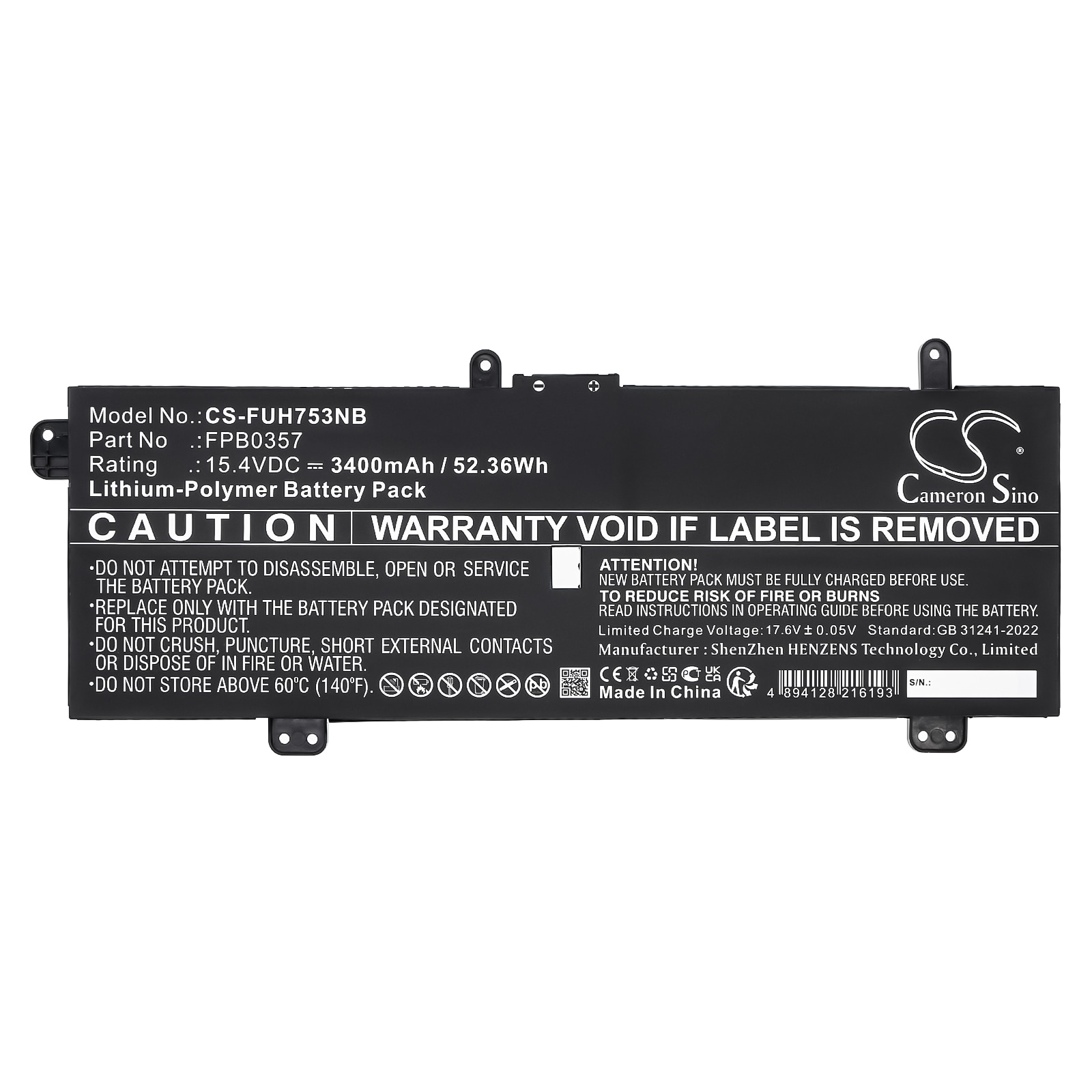 Batteri till Tablett för Fujitsu LifeBook CH75/E3, LifeBook CH90/E3, LifeBook WC1/E3 m.fl.