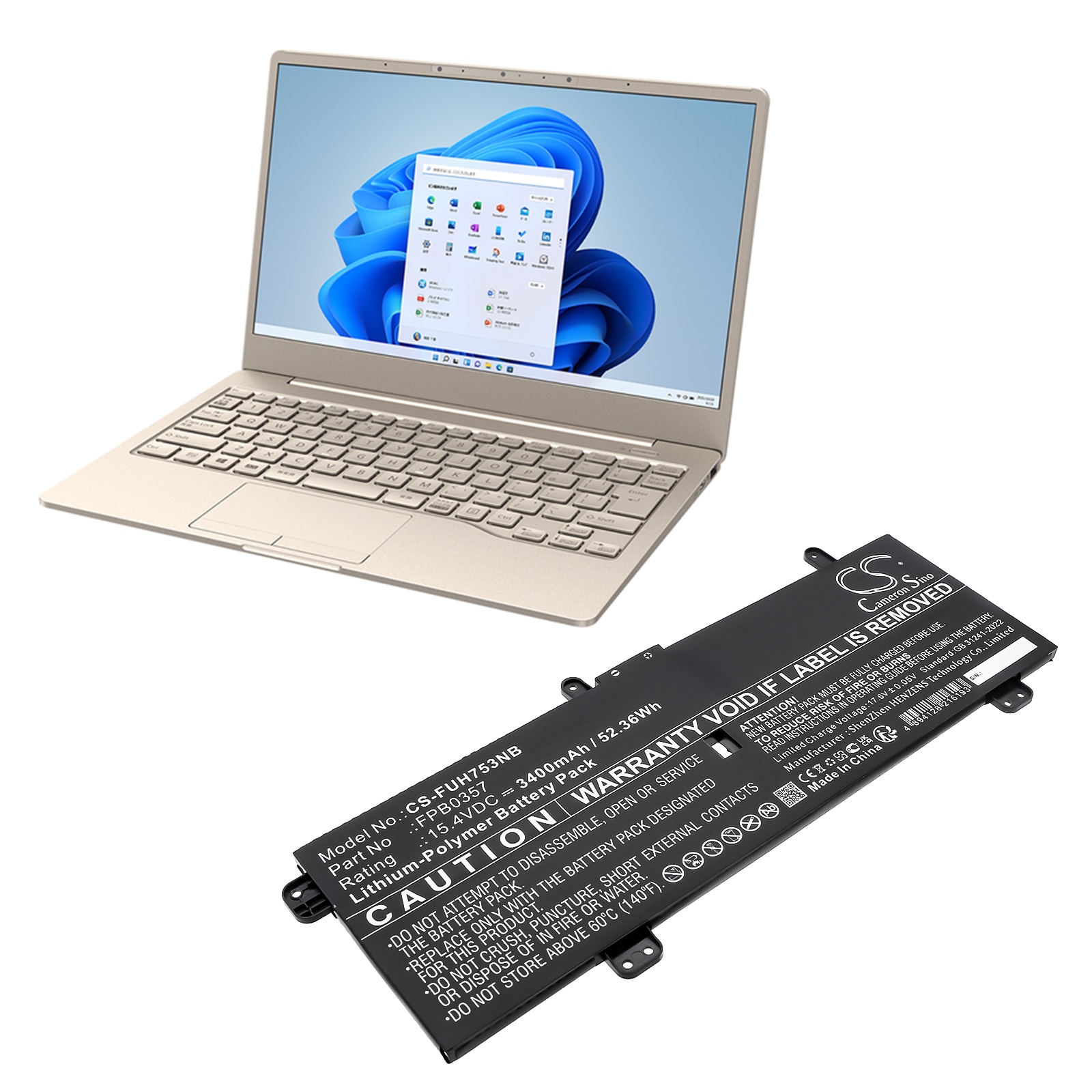 Batteri till Tablett för Fujitsu LifeBook CH75/E3, LifeBook CH90/E3, LifeBook WC1/E3 m.fl.