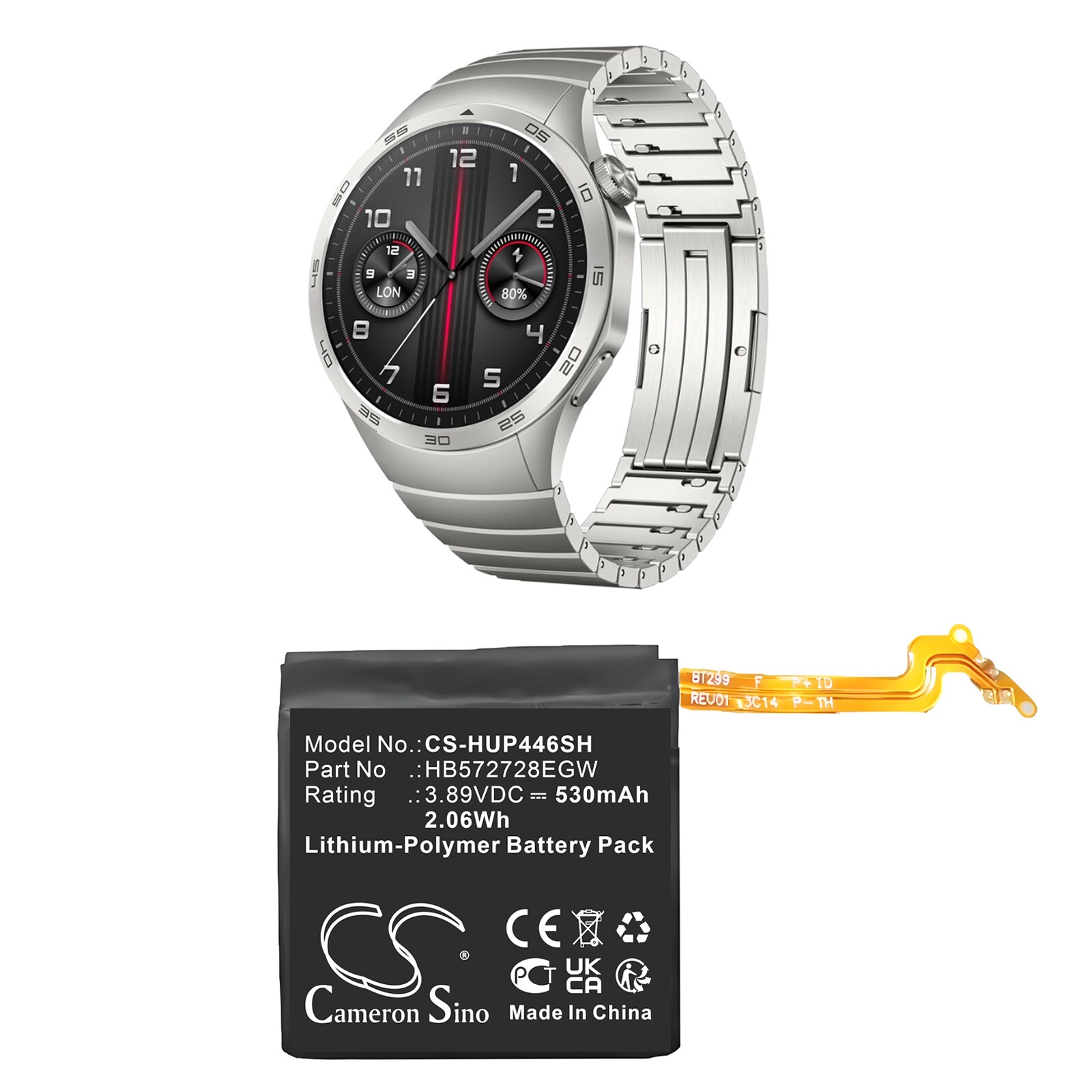 Batteri till Smart klocka för Huawei PNX-B19, Watch GT4 46mm