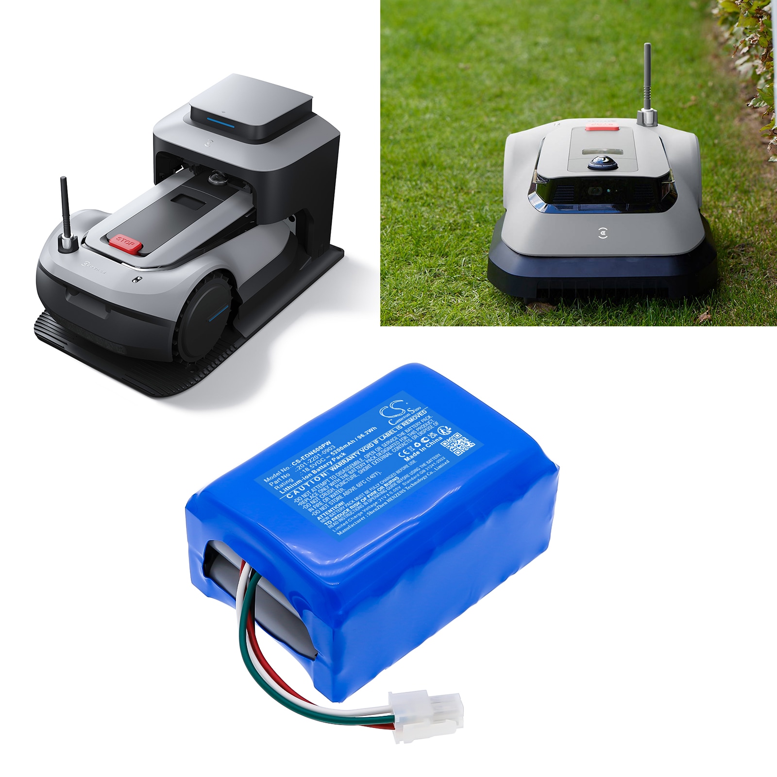 Batteri till Gräsklippare för Ecovacs BAIZE, G1-800, G1-800G m.fl.