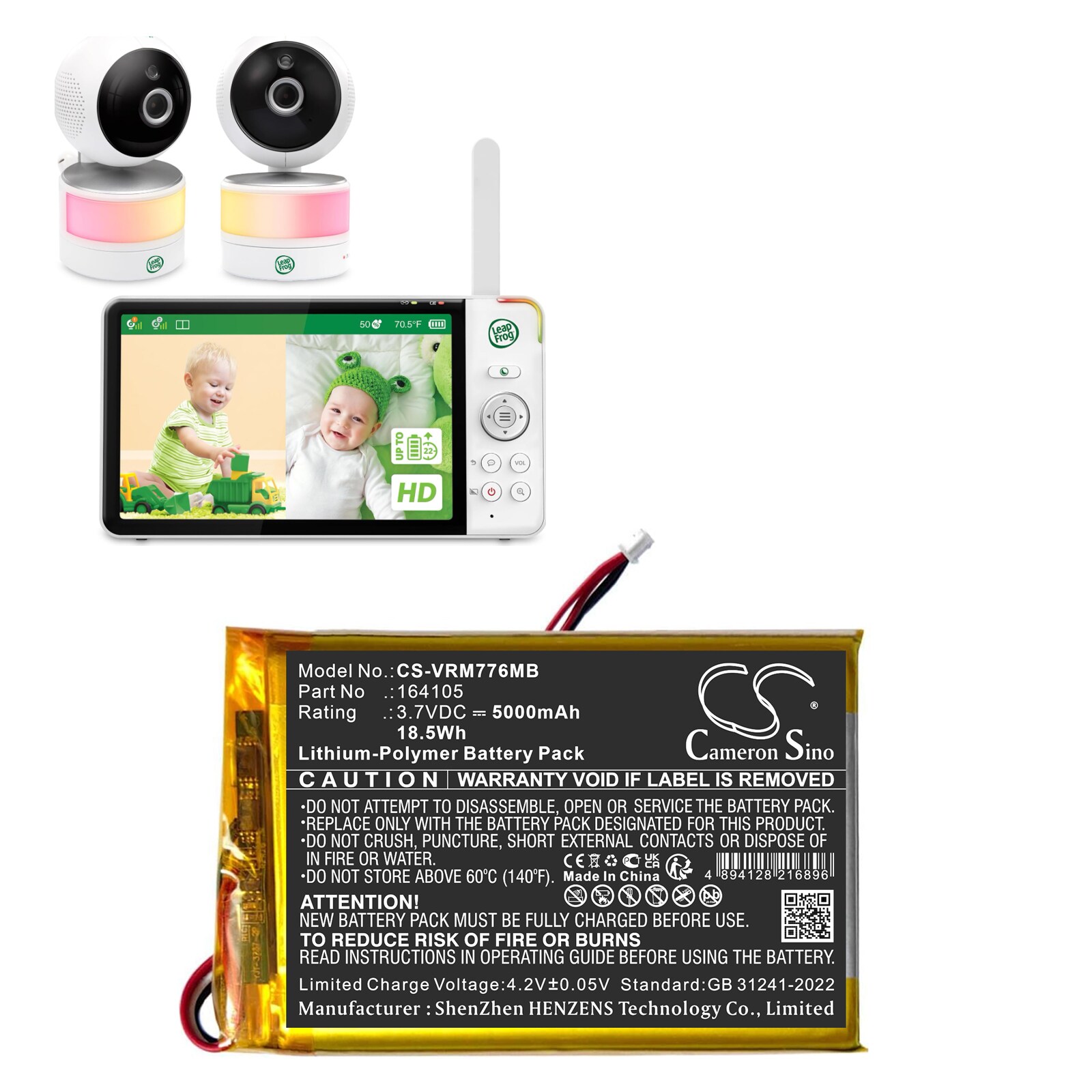 Batteri till BabyPhone för VTech LF915, LF920, LF930 HD m.fl.