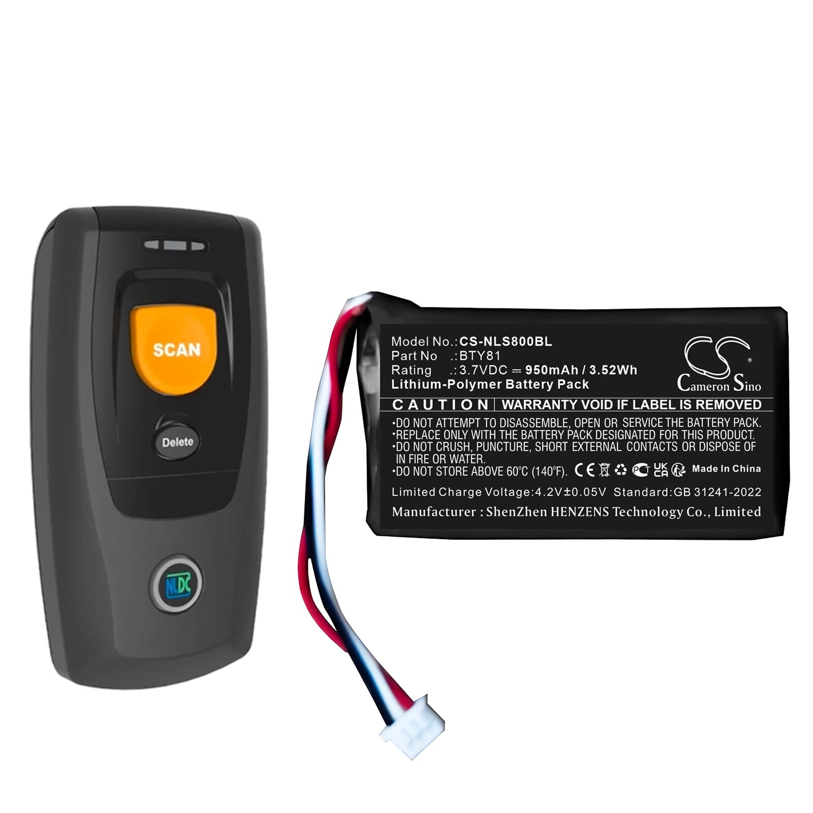 Batteri till Streckkodsläsare för Newland NLS-BS80