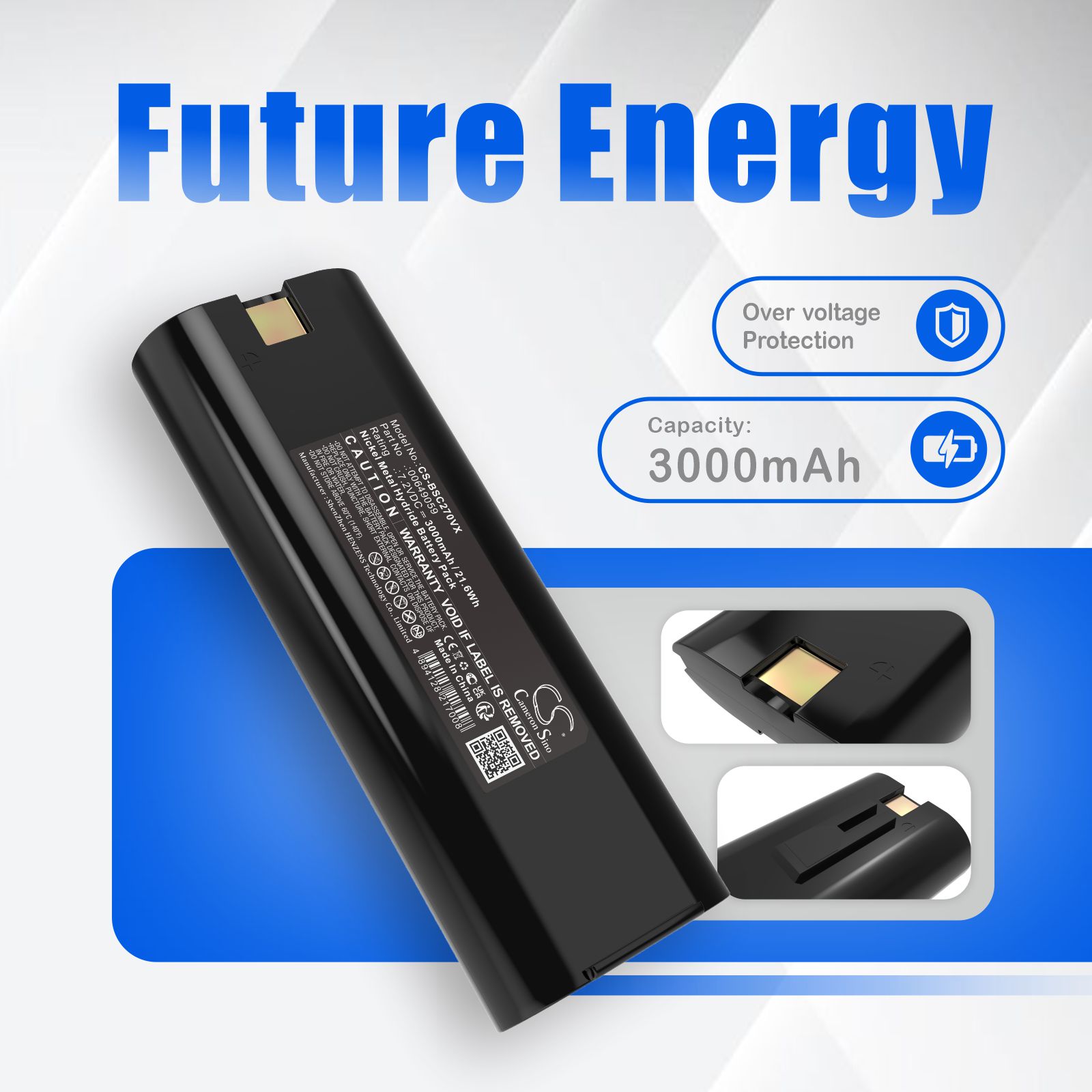 Batteri till Vakuum för Bosch BBZ36AB01, BBZ37GB01, BSB130001 m.fl.