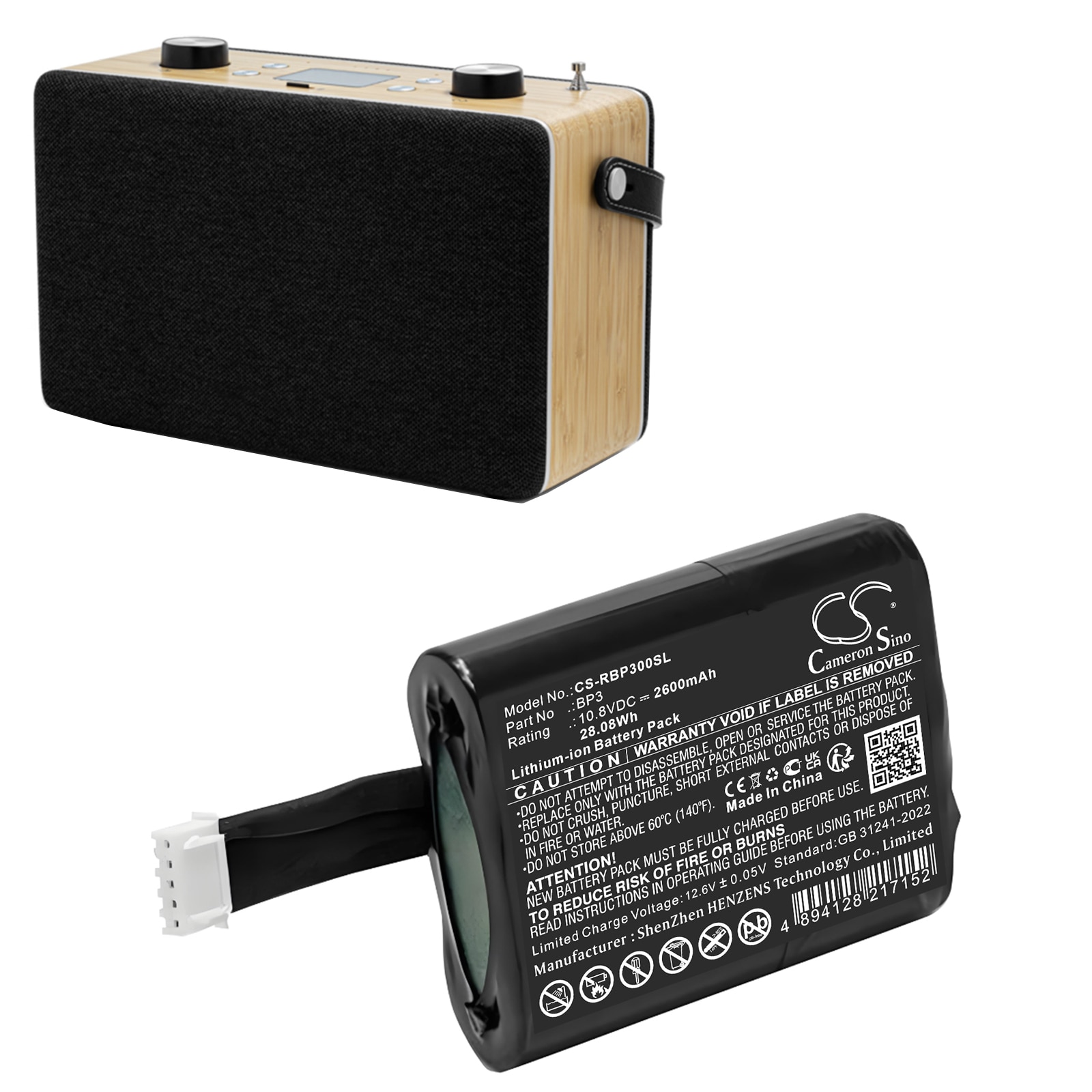 Batteri till DAB Digital för Roberts Revival Icon, Stream 95i