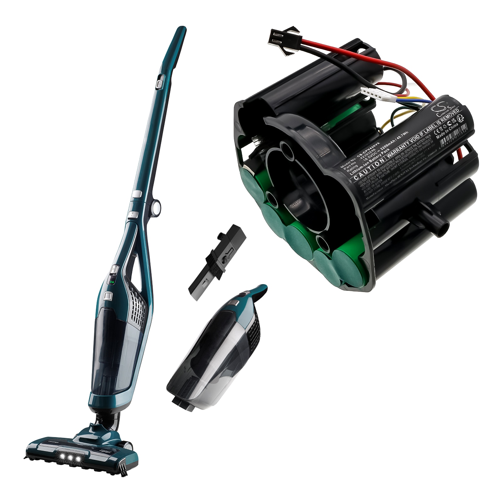 Batteri till Vakuum för Concept VP4135 (5 pin), VP4201 (5 pin)