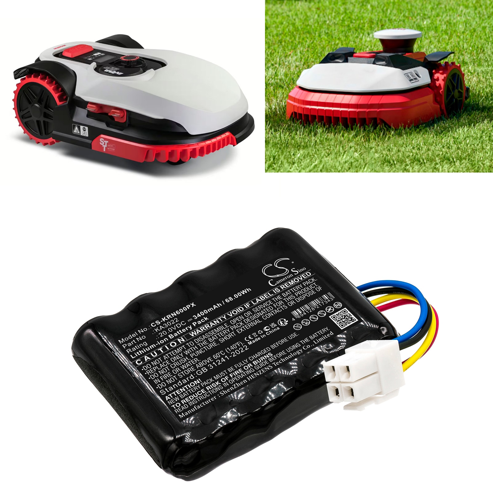 Batteri till Gräsklippare för Kress Mission, Mission KR100 Nano, Mission KR101E Nano m.fl.