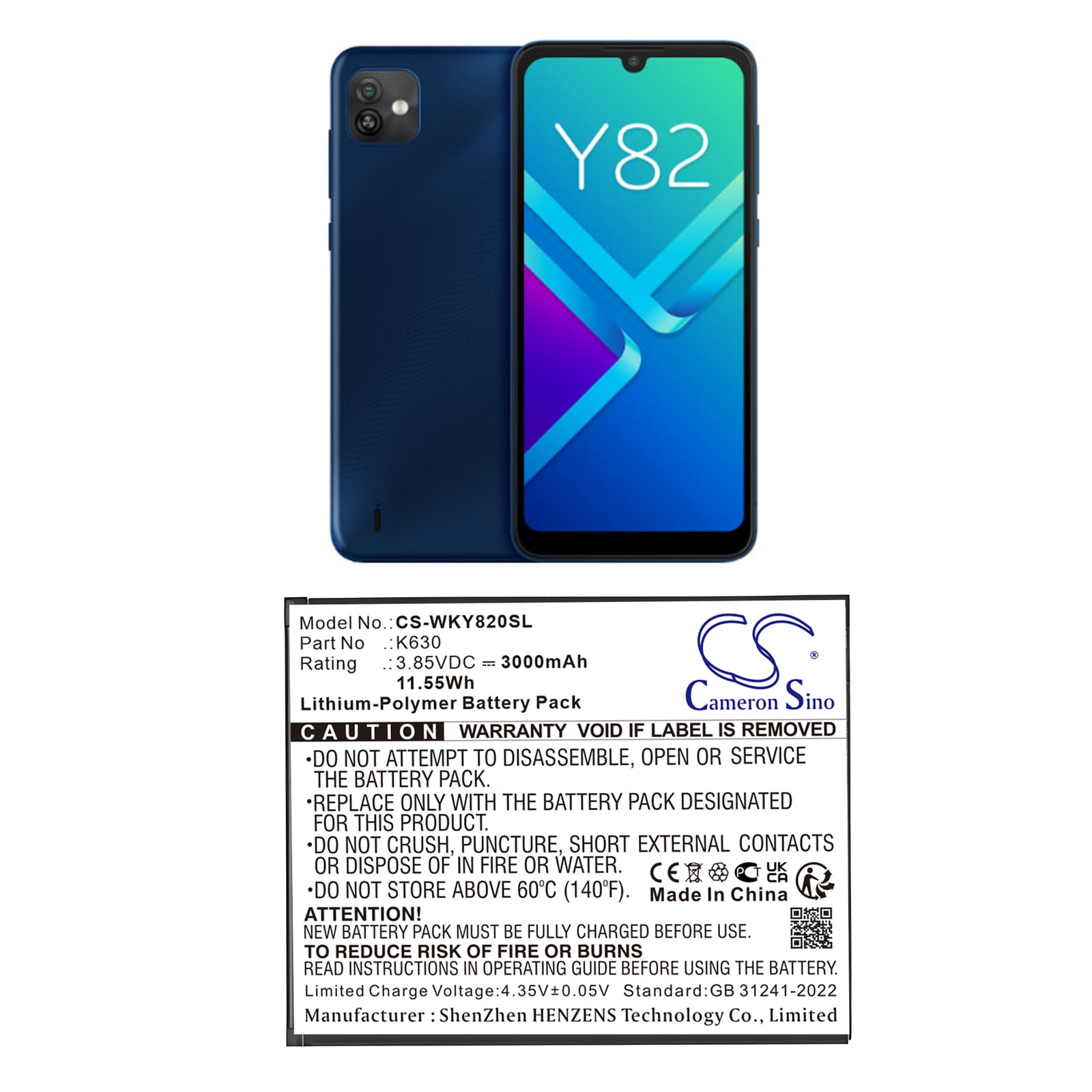 Batteri till SmartPhone, Mobil för Wiko Y82