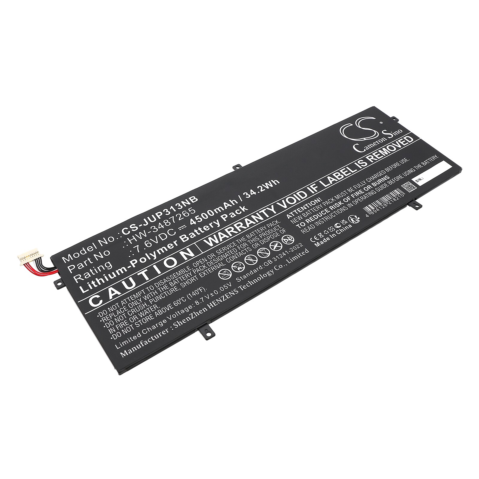 Batteri till Notebook, Bärbar dator för Jumper EZbook 3 Pro 13.3, P313R, WTL-3687265
