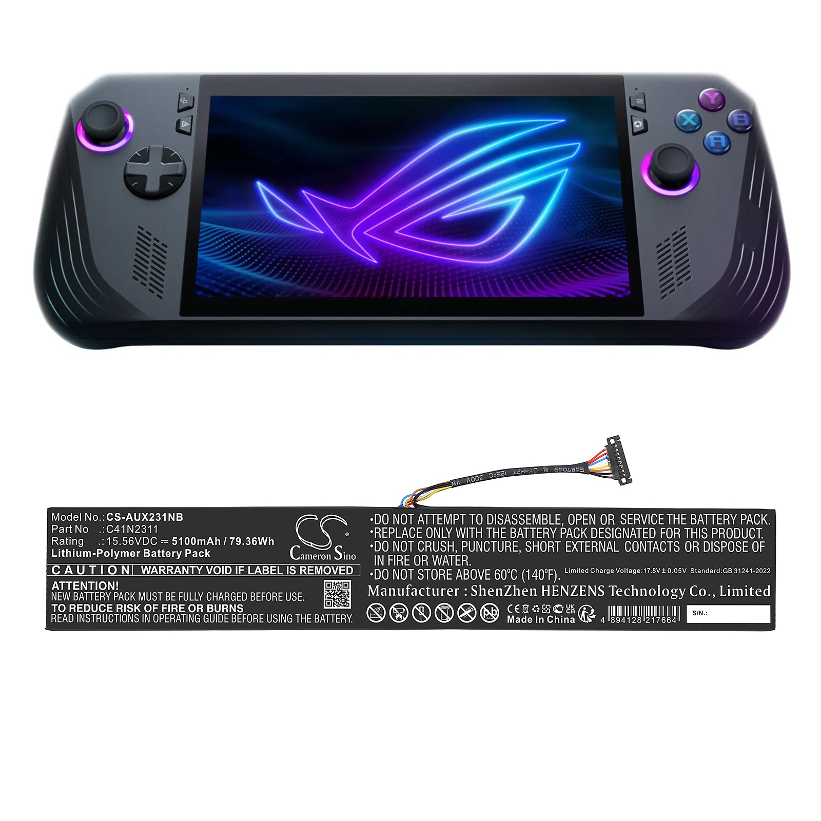 Batteri till Notebook, Bärbar dator för Asus ROG Ally X