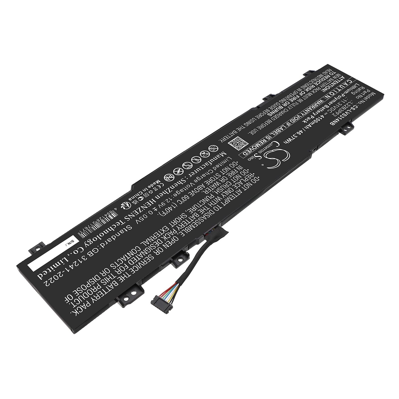 Batteri till Notebook, Bärbar dator för Lenovo IdeaPad Slim 3 14ABR8 82XL000JHH m.fl.