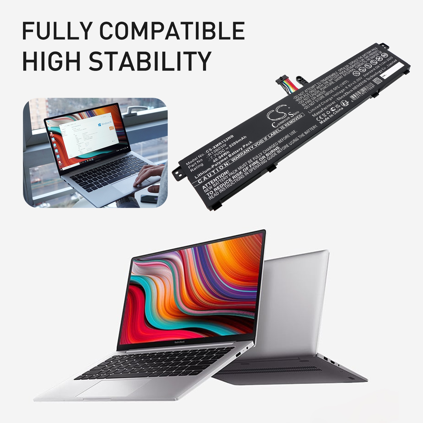 Batteri till Notebook, Bärbar dator för Xiaomi MI AIR 13.3