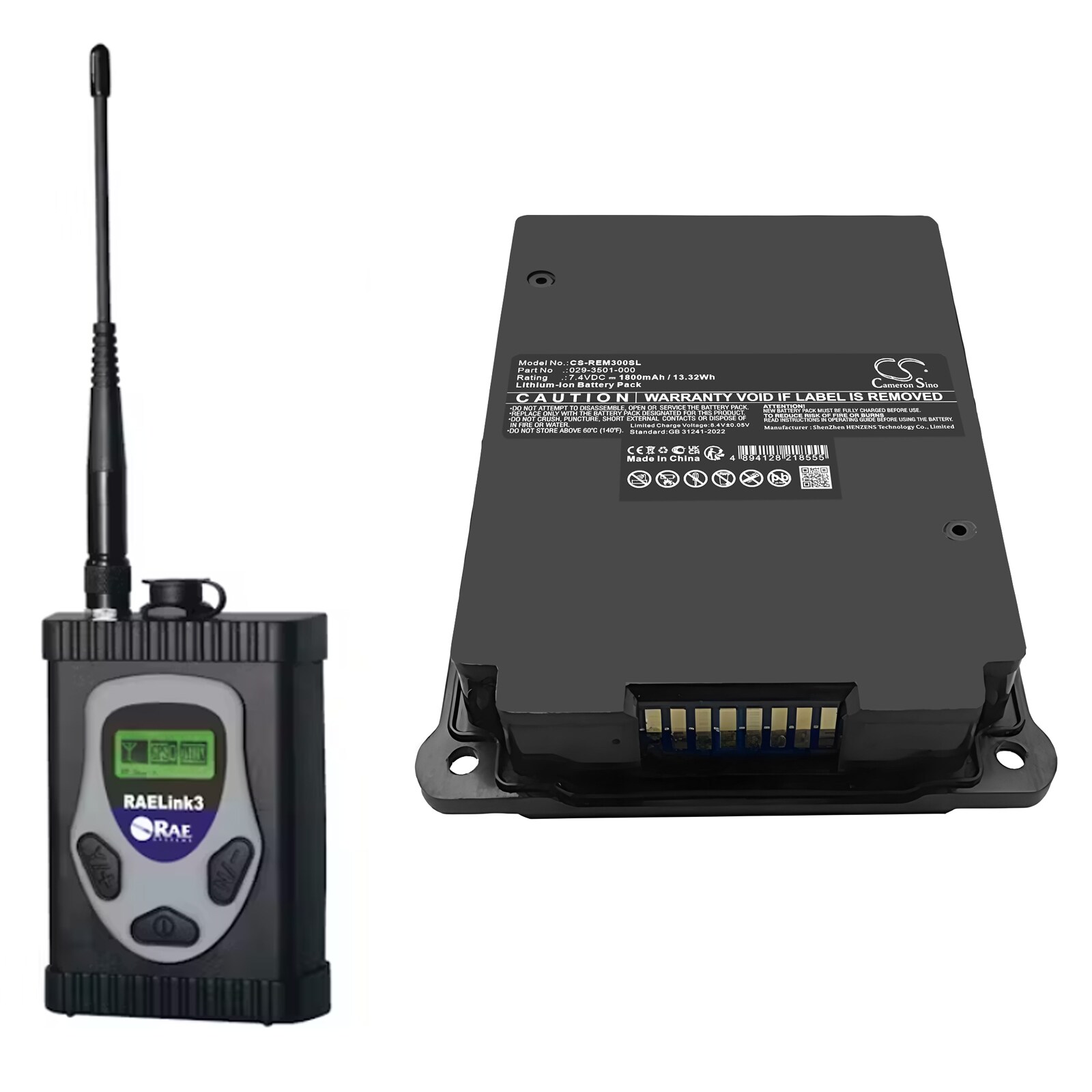 Batteri till Utrustning, undersökning, test för RAE Systems RAE029-0695000 m.fl.