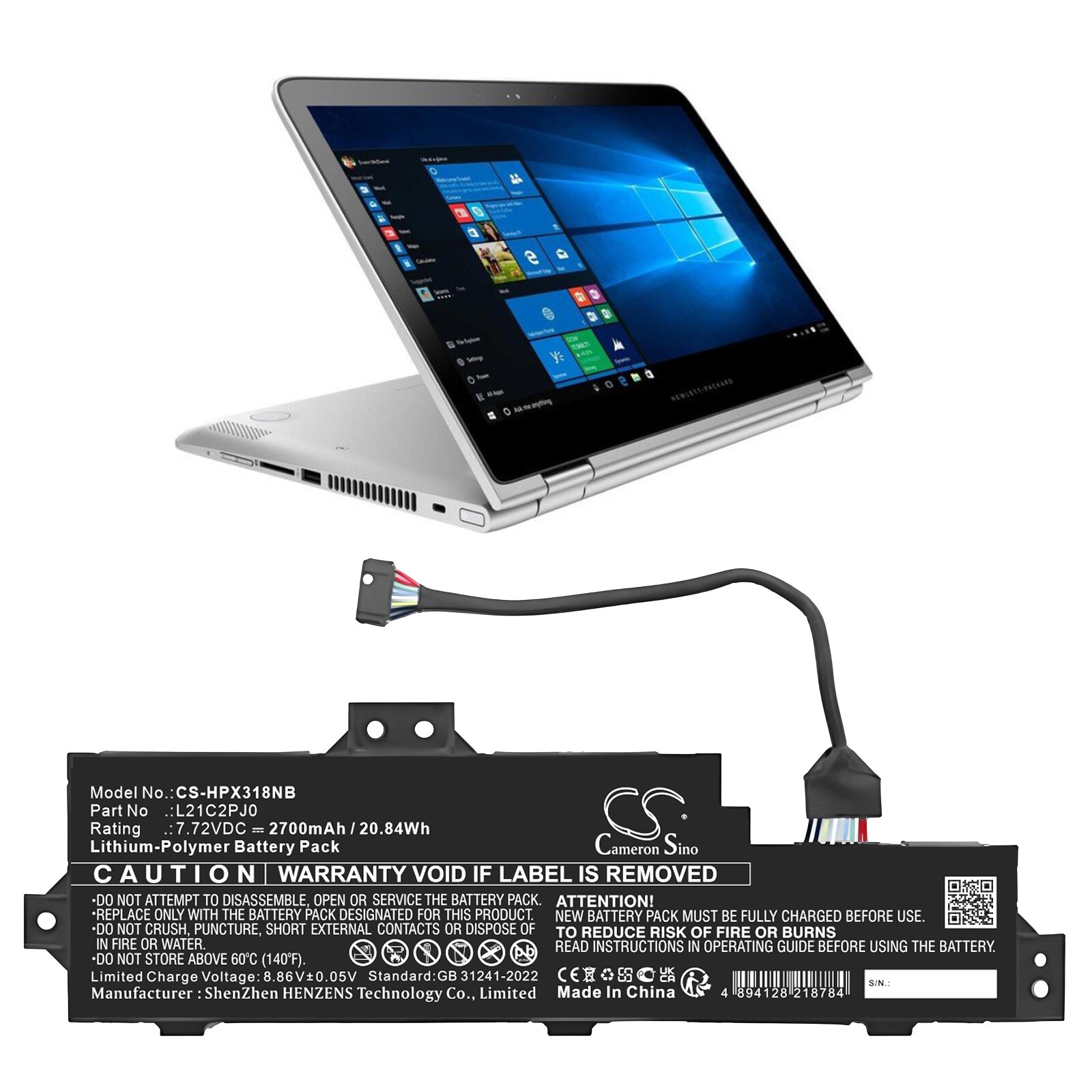Batteri till Notebook, Bärbar dator för Lenovo Pavilion x360 13-u018TU