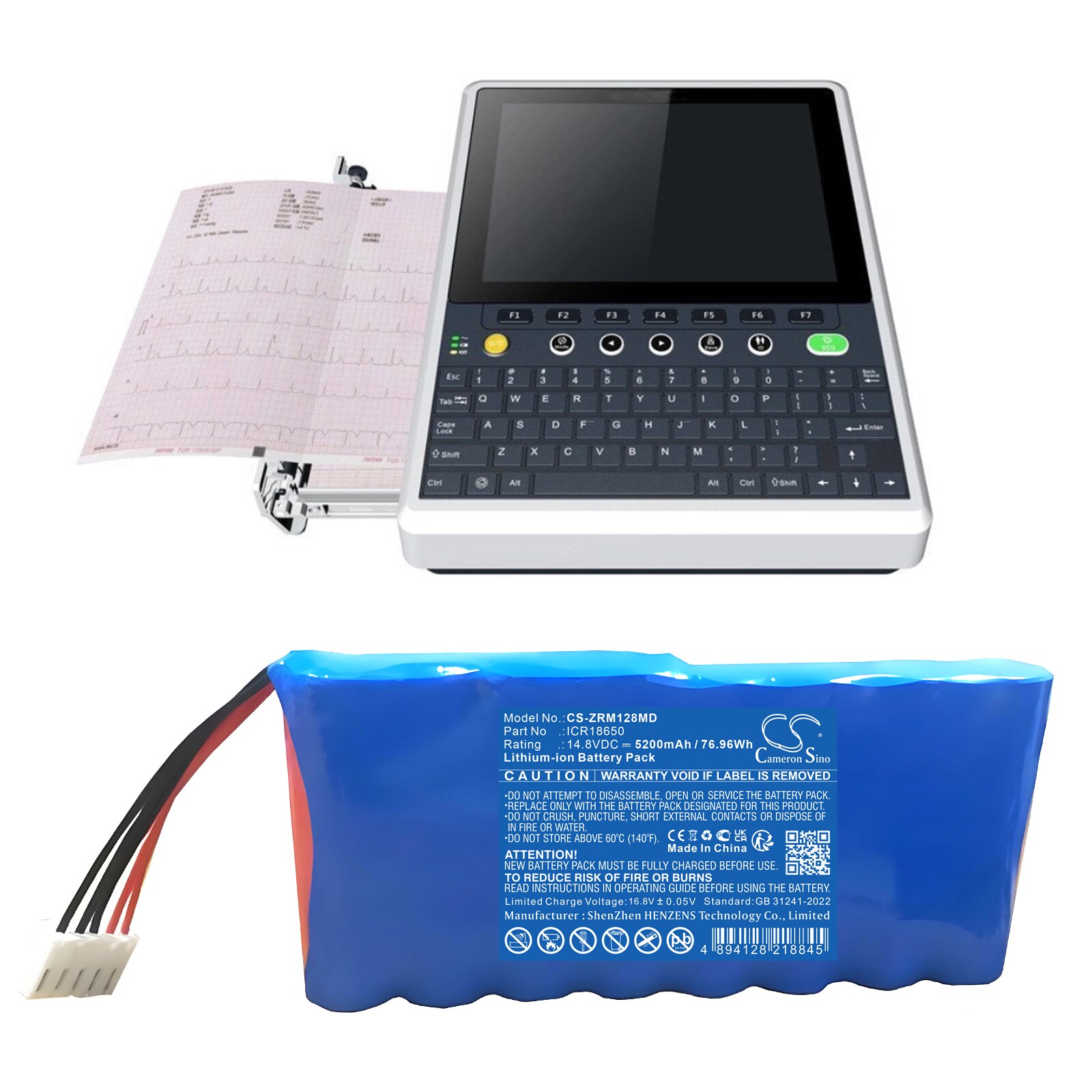 Batteri till Medicinsk för Zoncare iMAC 120B