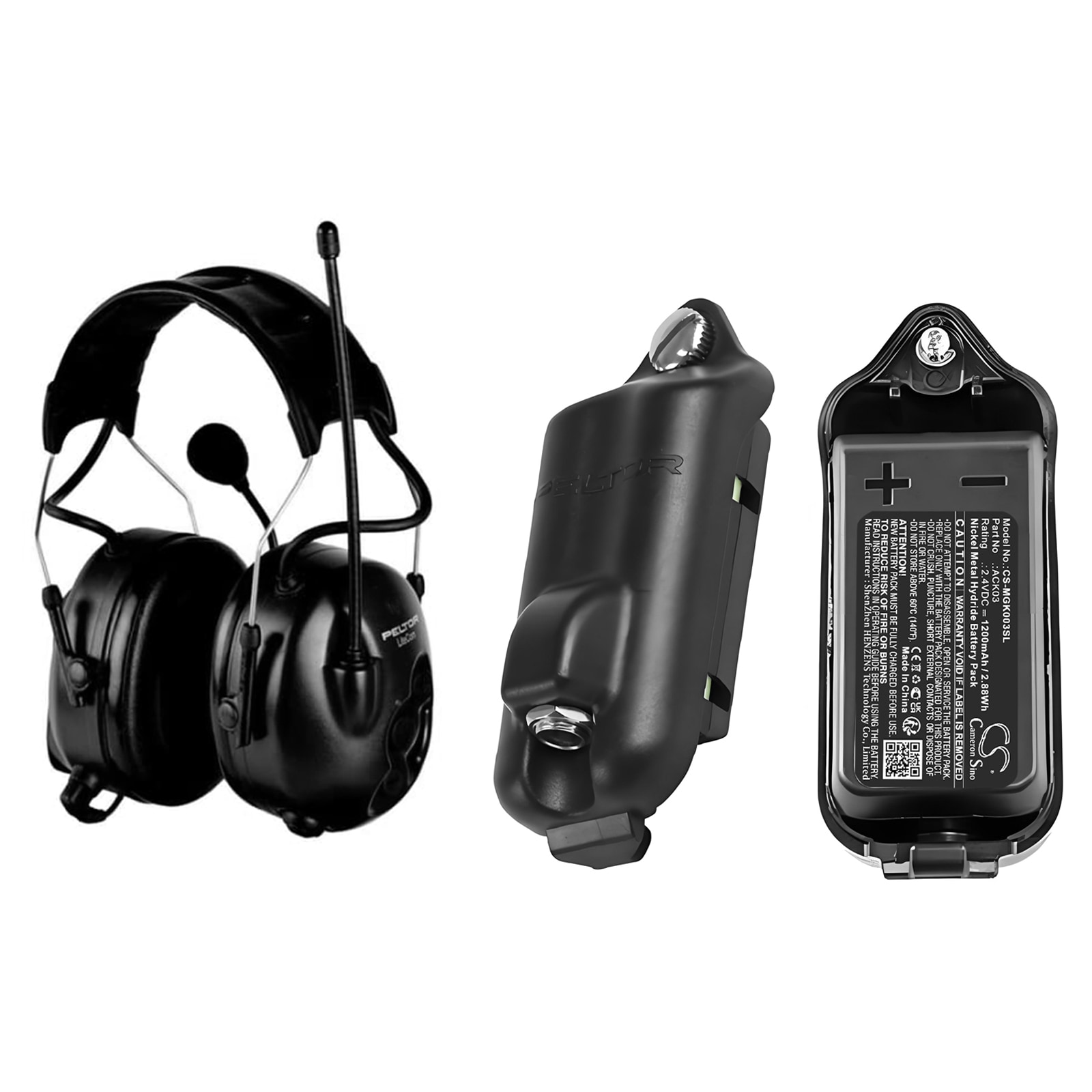 Batteri till Trådlöst headset för 3M Peltor Lite-Com Basic