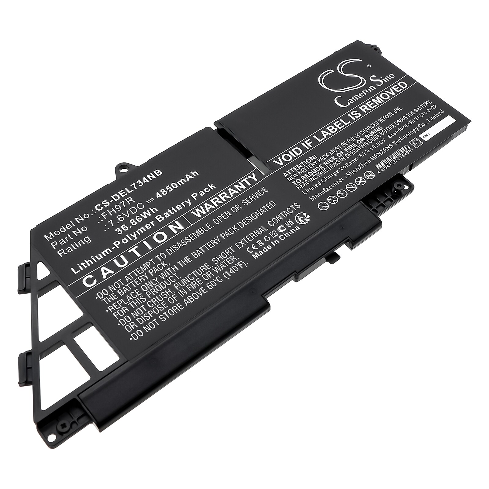 Batteri till Notebook, Bärbar dator för DELL Latitude 7340, Latitude 7340 2-in-1 m.fl.