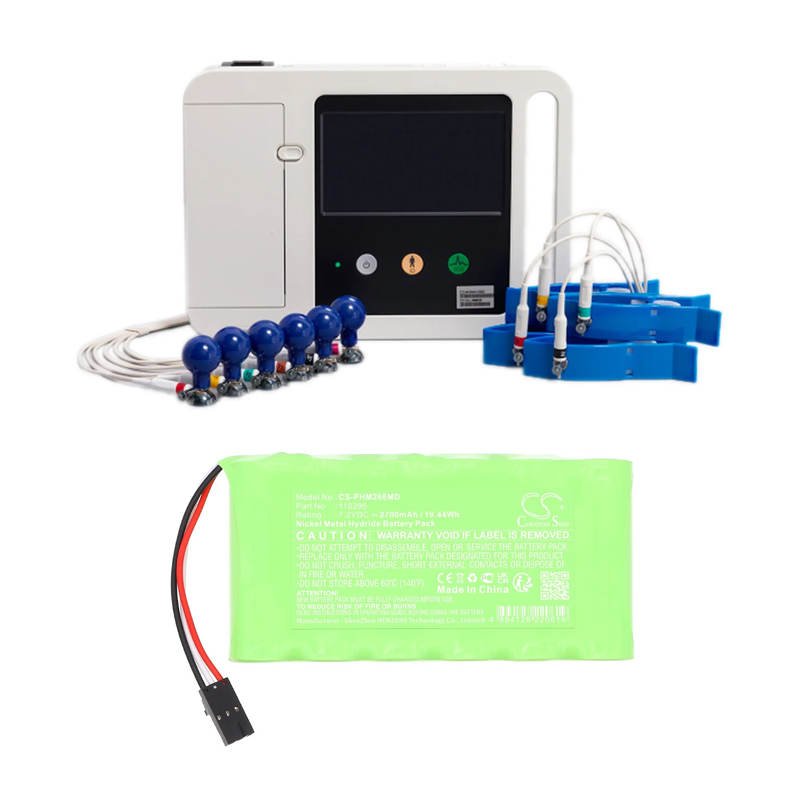 Batteri till Medicinsk för Phillips PageWriter 10, PageWriter 10i