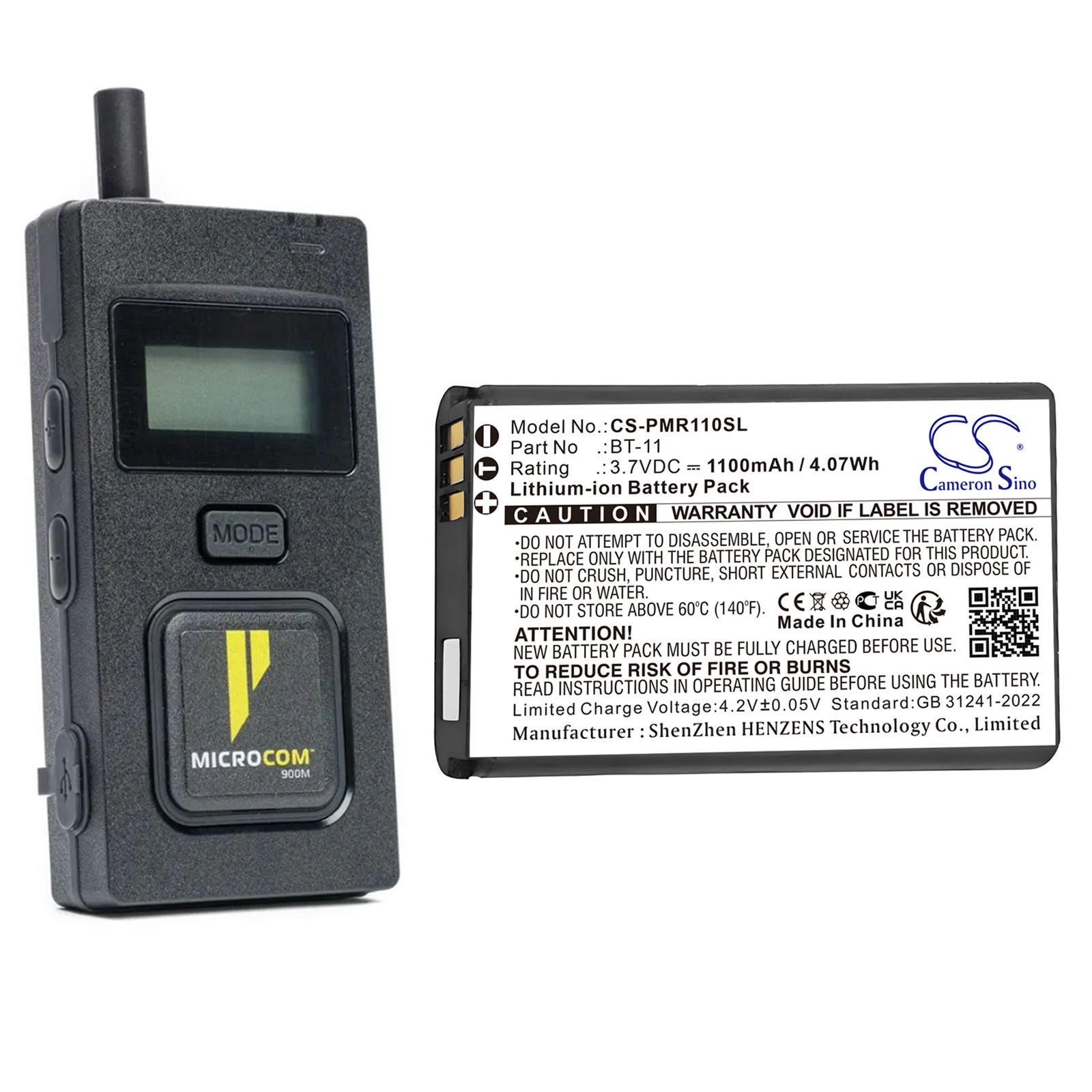 Batteri till Högtalare för Pliant MicroCom M 900MHz, MicroCom M Beltpacks