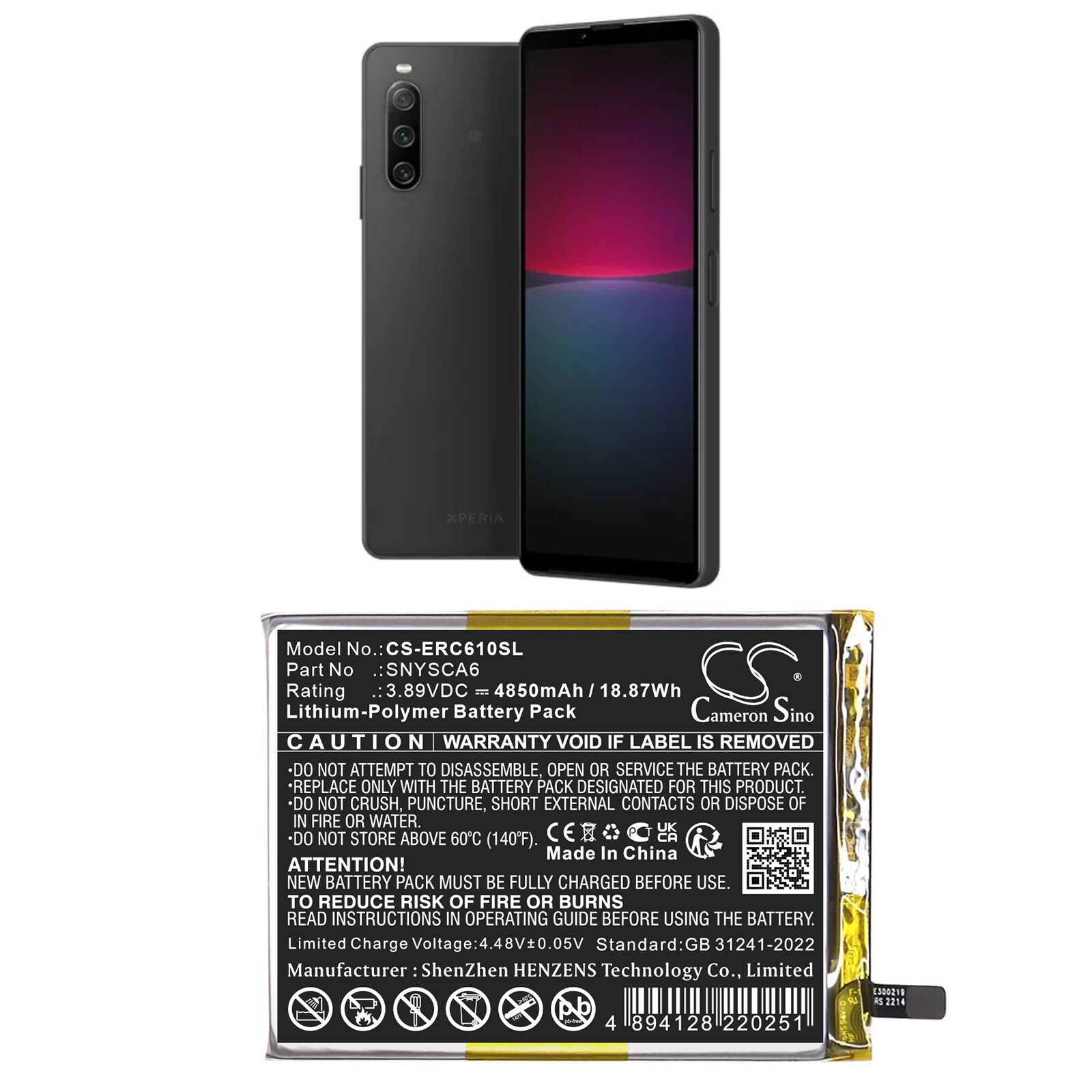 Batteri till SmartPhone, Mobil för Sony A202SO, PDX-225, SO-52C m.fl.