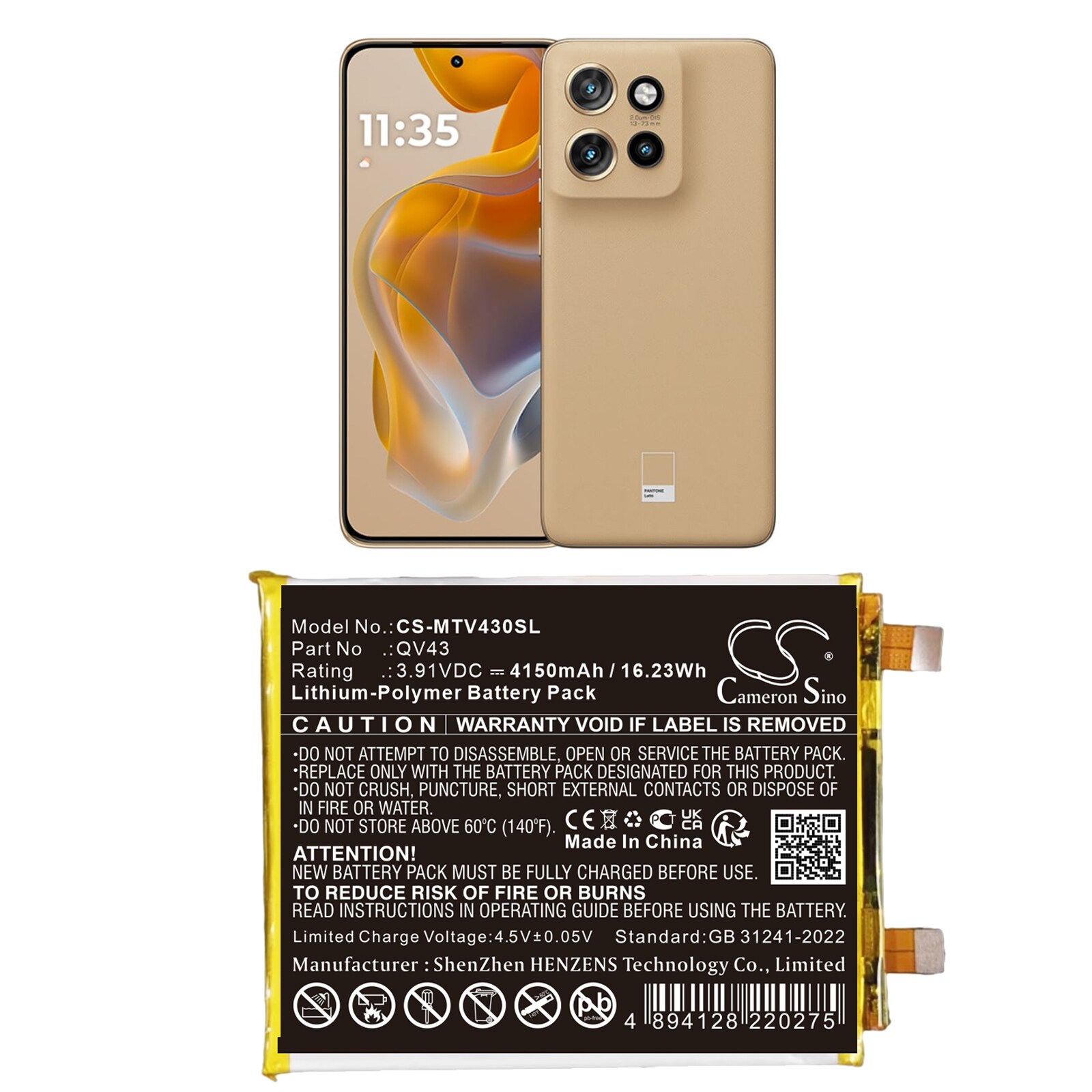 Batteri till SmartPhone, Mobil för Motorola Moto Edge 50 Neo 5G, Moto S50 5G m.fl.