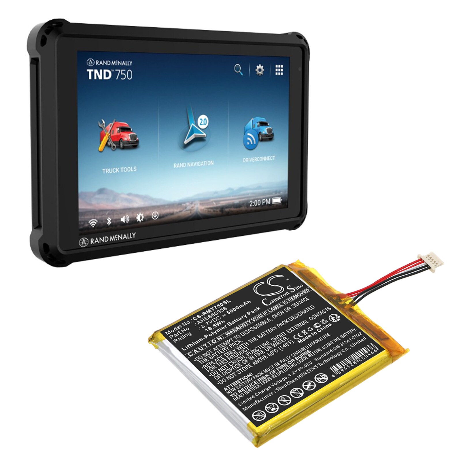 Batteri till Navigator, GPS för RAND McNally TND-750