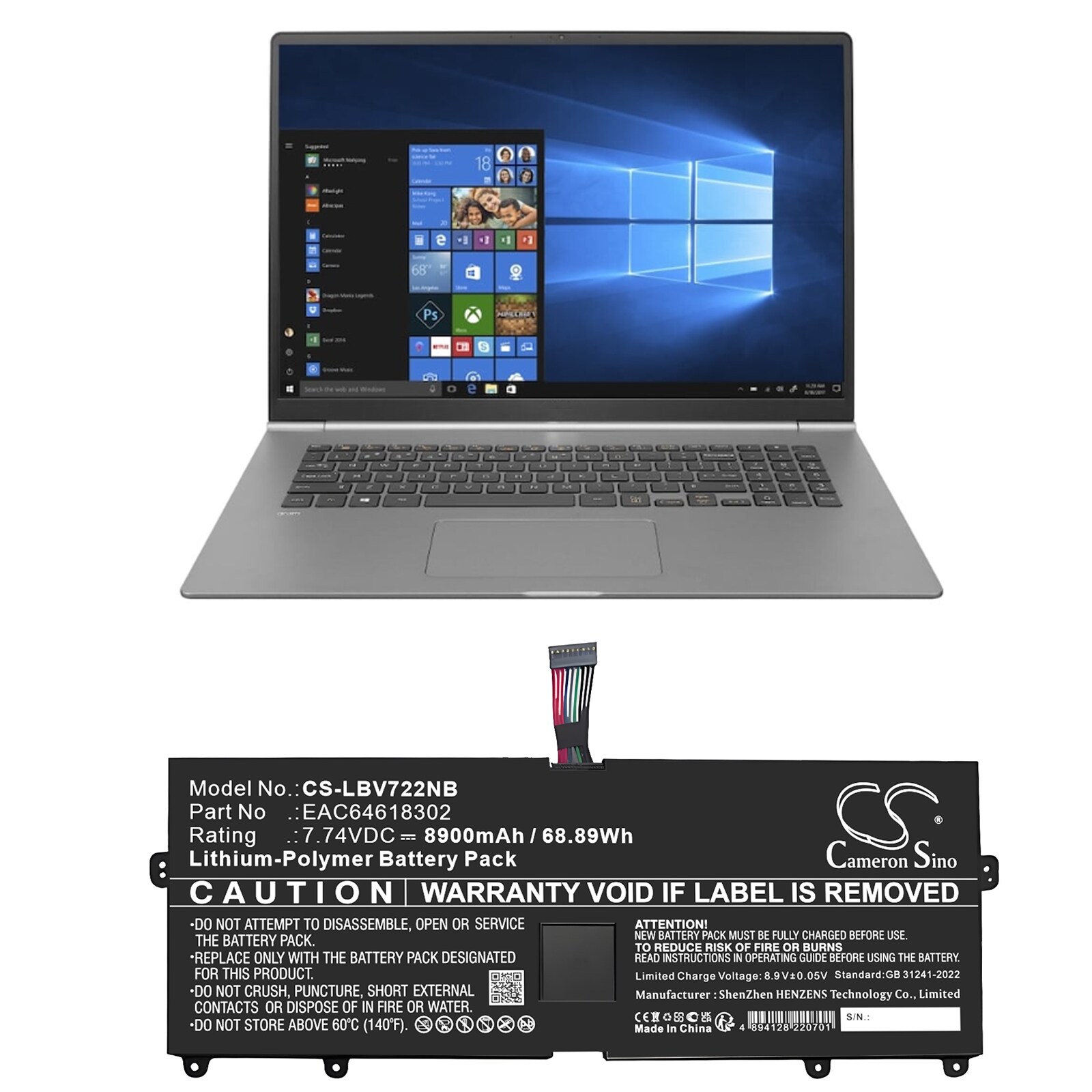 Batteri till Notebook, Bärbar dator för LG 15Z90N, 15Z90P, 15Z990 m.fl.