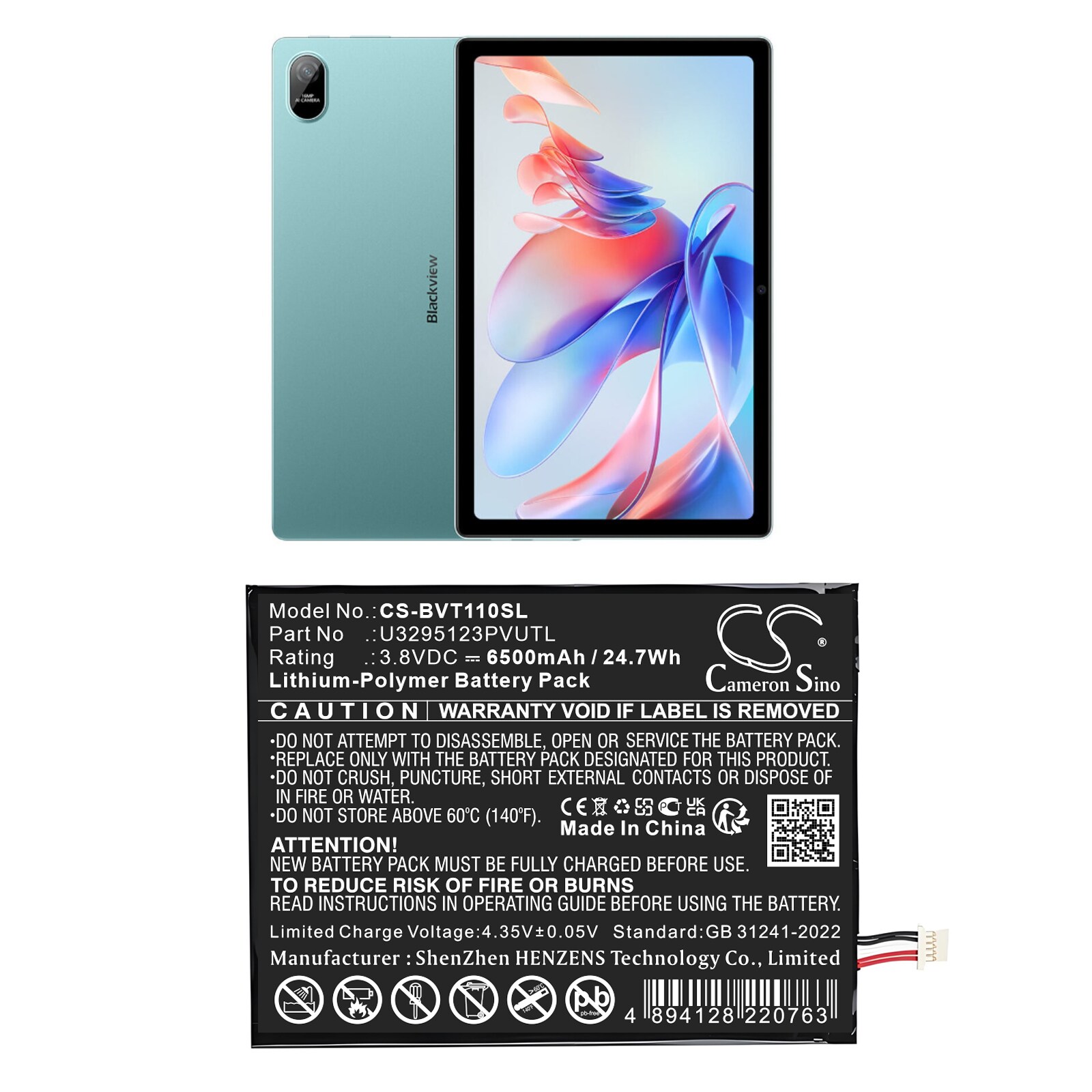 Batteri till Tablett för Blackview Tab 11