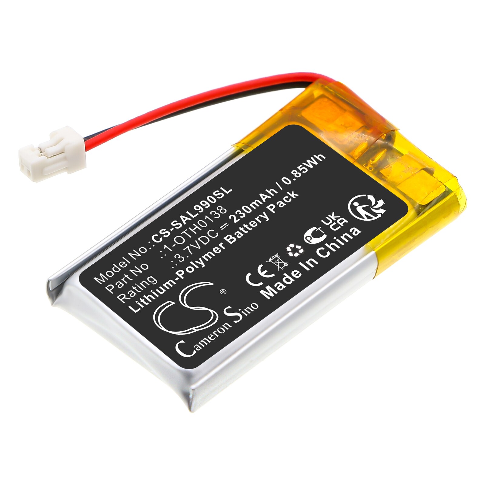 Batteri till Trådlöst headset för Samson AirLine 88, AirLine 99M, SWAH2 AirLine Micro