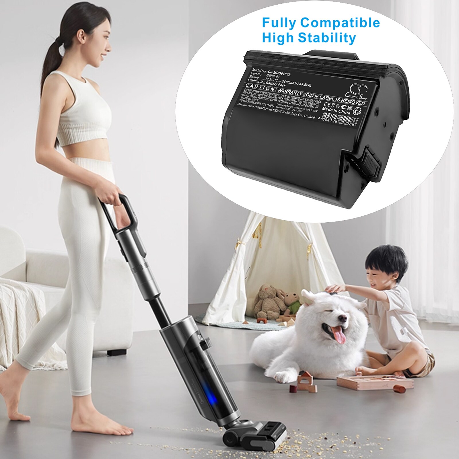 Batteri till Vakuum för Midea G9, G9 Plus, G9 Pro