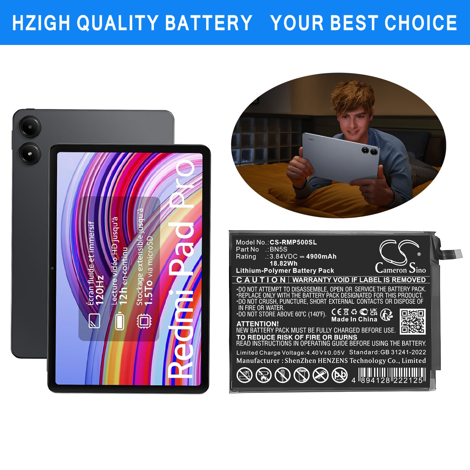 Batteri till Tablett för Redmi Pad Pro